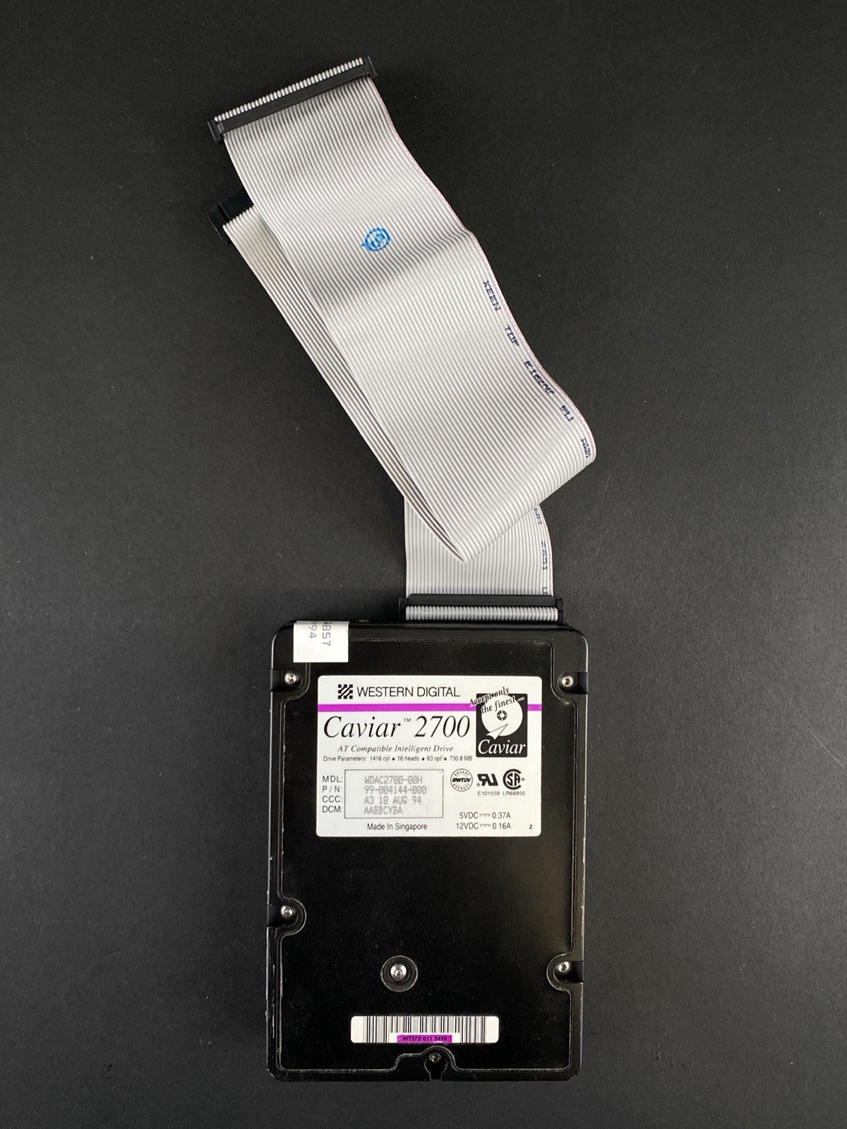 WD Caviar 2700 WDAC2700-00H 730MB IDE 3.5 Hard Drive Vintage PC Untested
