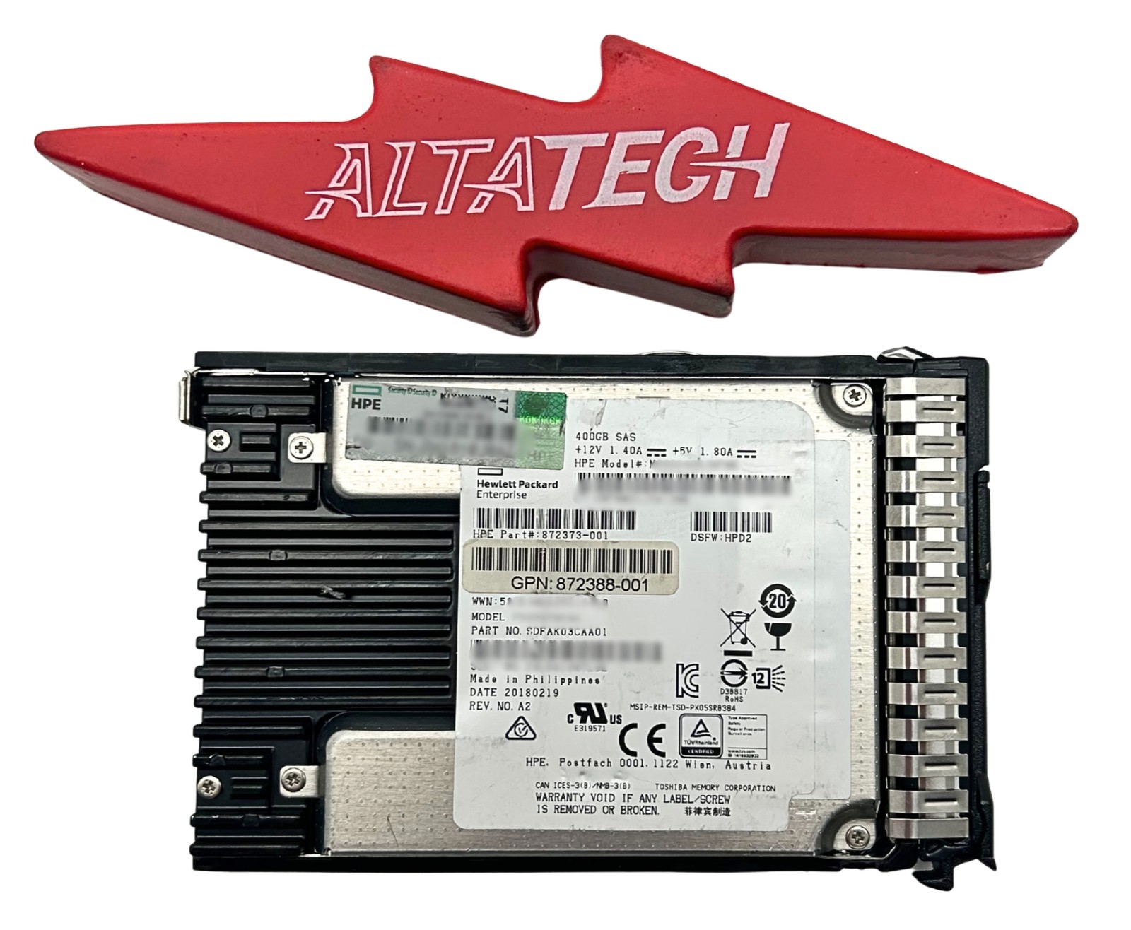 HP 872505-001 400GB 12G SFF MU DS SC SAS SSD HDD Hard Disk Drive