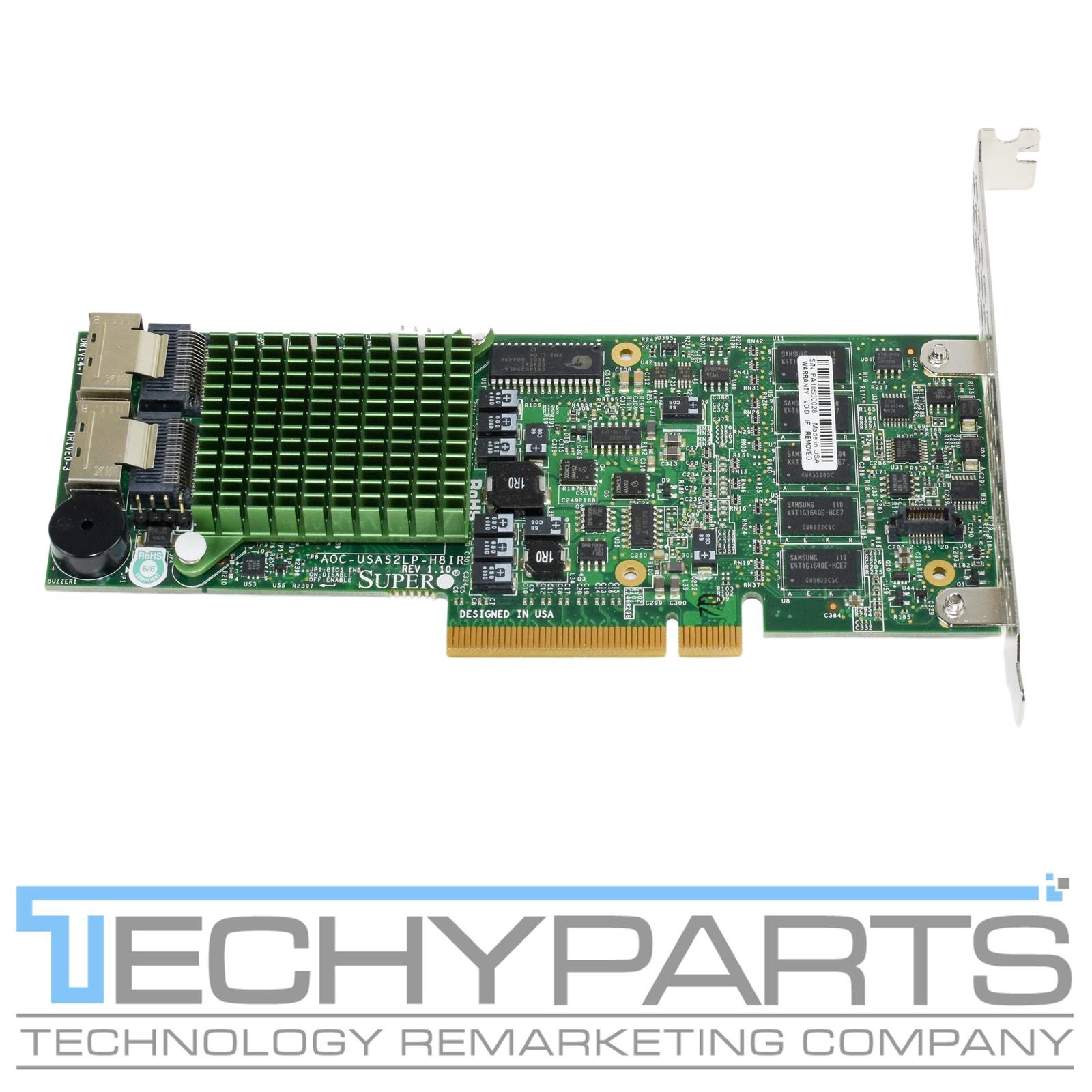 Supermicro AOC-USAS2LP-H8iR UIO 512MB 8-Port Internal SAS2 6Gbps RAID Controller