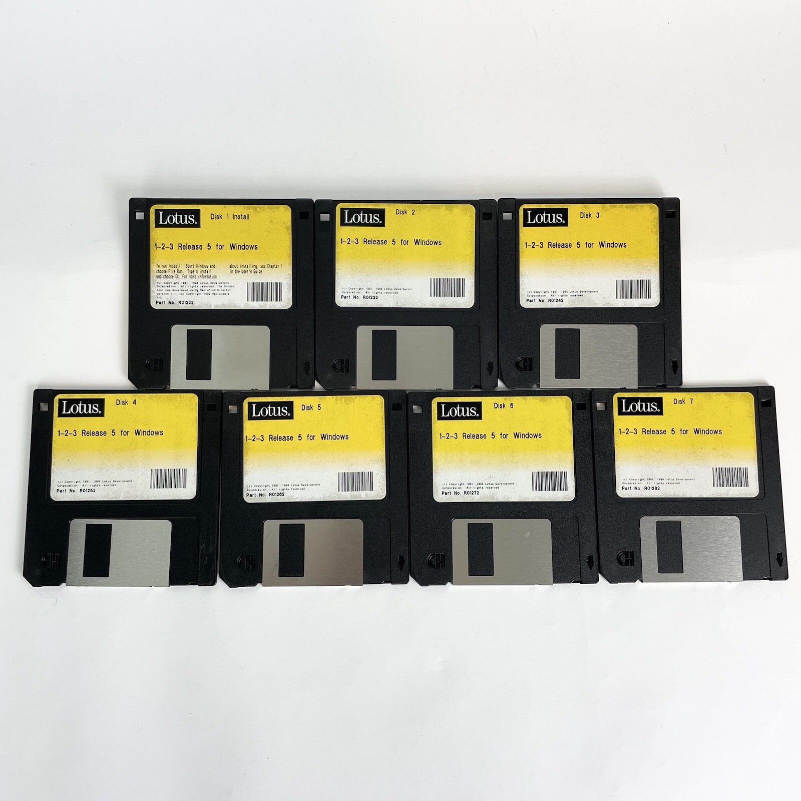 Lotus 1-2-3 Release 5 for Windows Disks 1 - 7 3.5" Floppy Disks