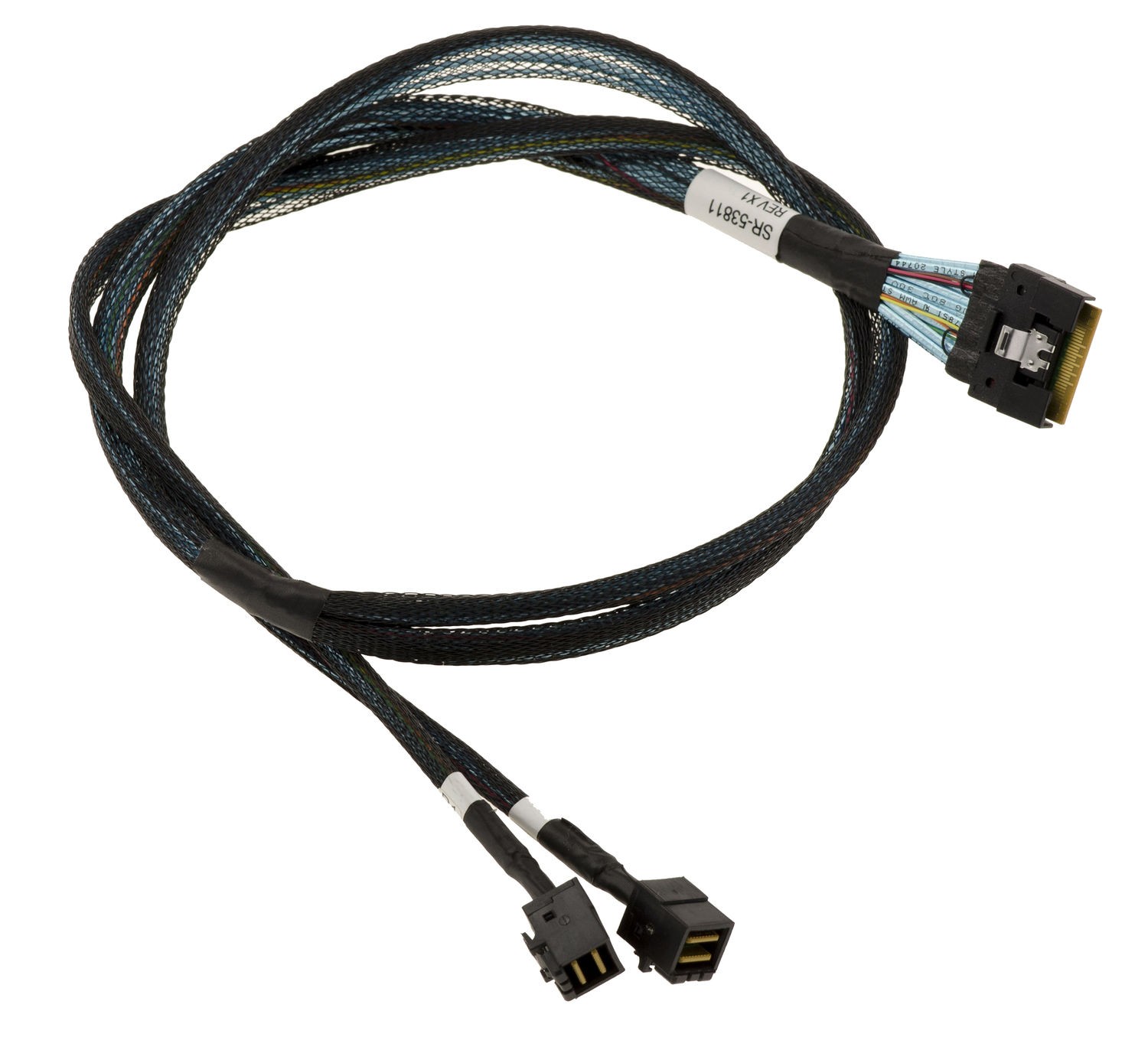 KALEA-INFORMATIQUE PCIe 4.0 Slim SAS SFF-8654 8i Cable to 2x SFF-8643 80cm
