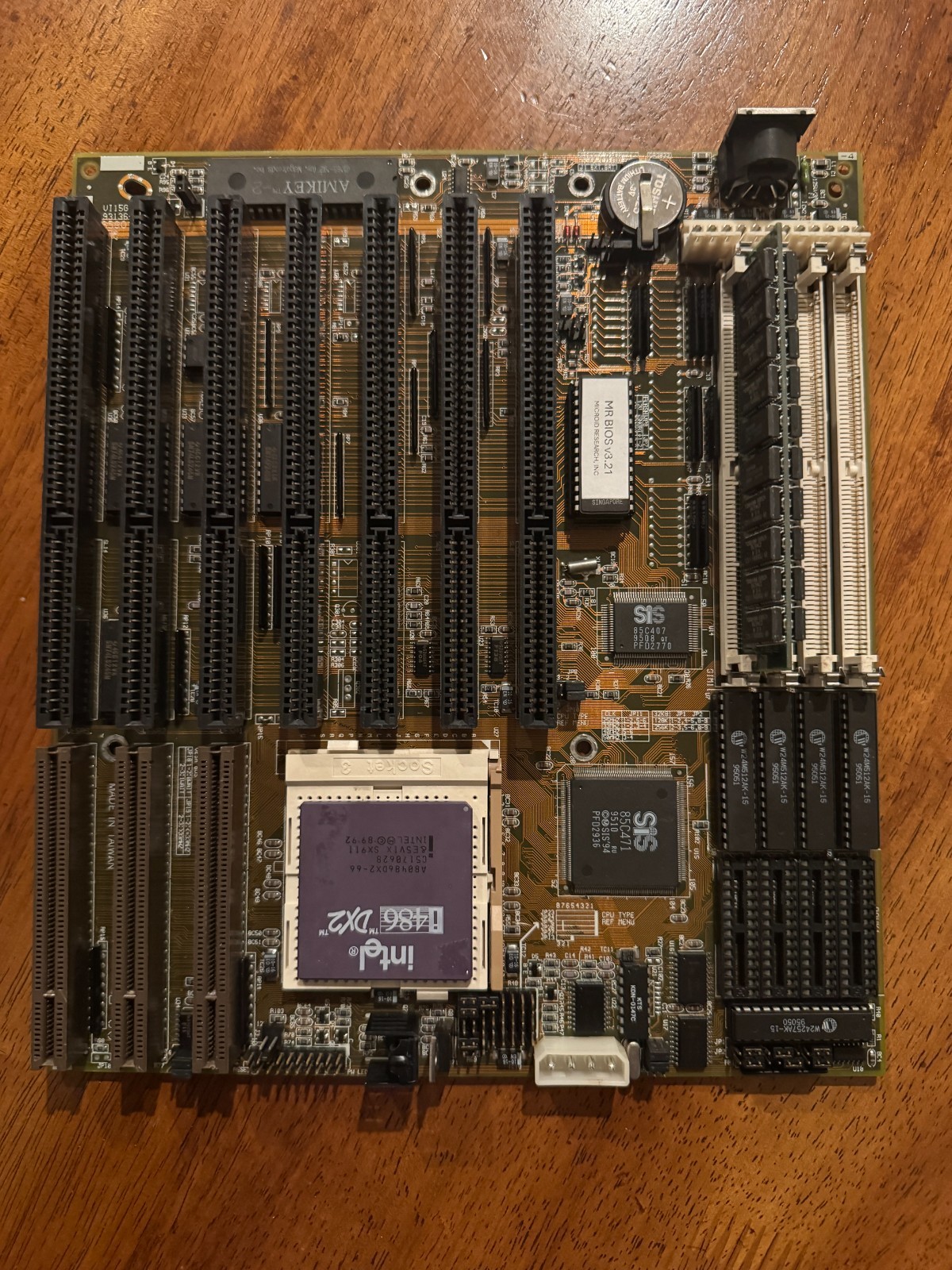 Acer VI15G Intel 486-DX2 66Mhz motherboard ISA VLB w/32MB RAM MR-BIOS v3.21