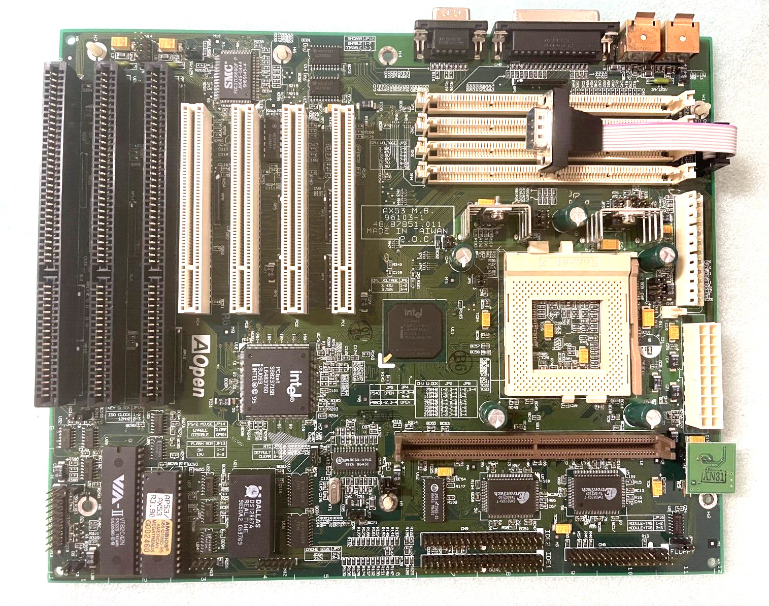 VINTAGE AOPEN AX53 INTEL 430HX SOCKET 7 PENTIUM MMX LPX MOBO MBMX59A