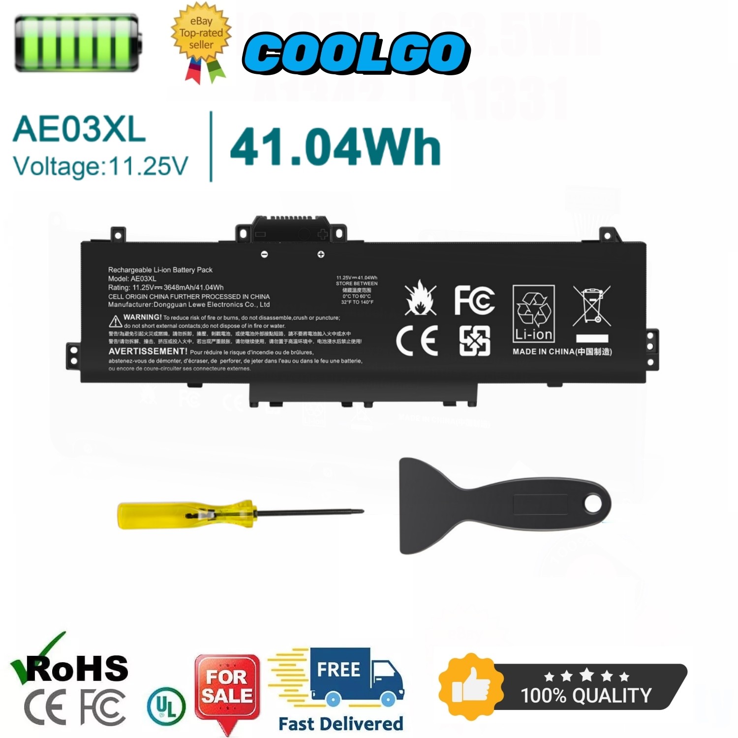 AE03XL Battery for HP 240 245 246 250 255 256 G10 14-EE 14-EM 15-FC N21969-005