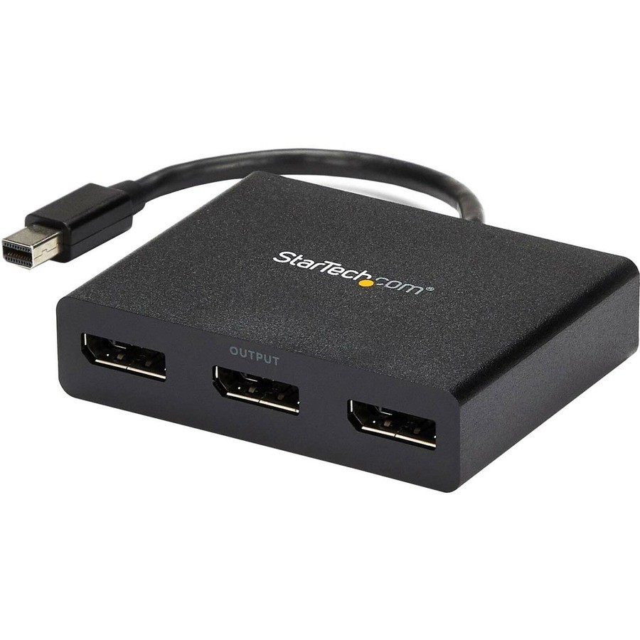 StarTech 3-Port Multi Monitor Adapter, Mini DisplayPort 1.2 to DP MST Hub, Video