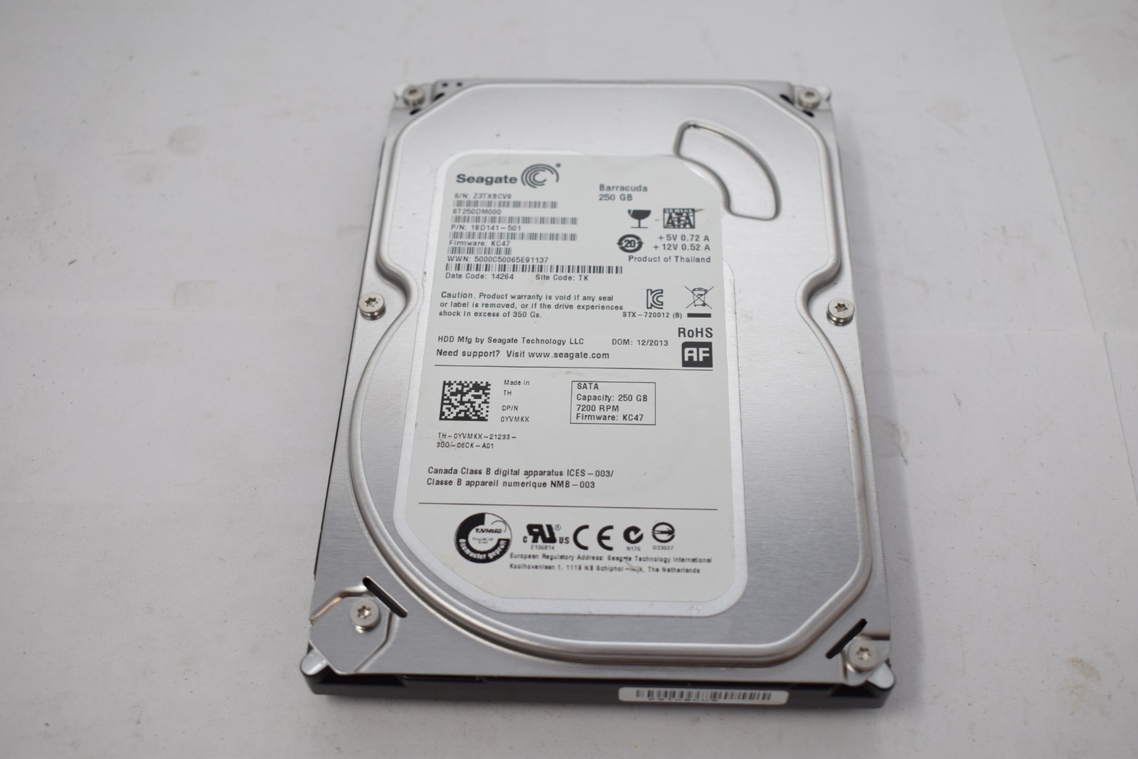 Seagate Barracuda ST250DM000 250GB 6.0 GB/s 16MB Hard Drive (3.5 inch) 1BD141-50