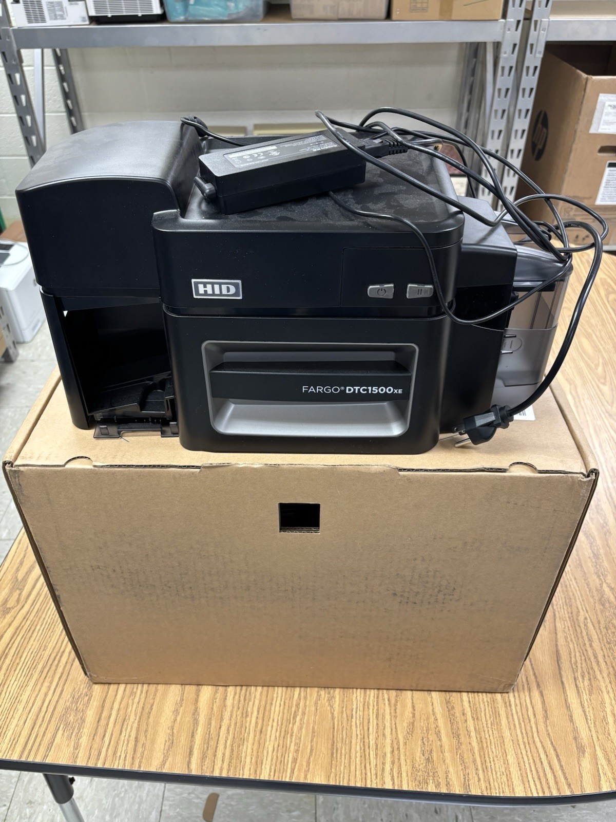 HID Fargo DTC1500XE FD Dual-Sided ID Card Printer Ethernet Used