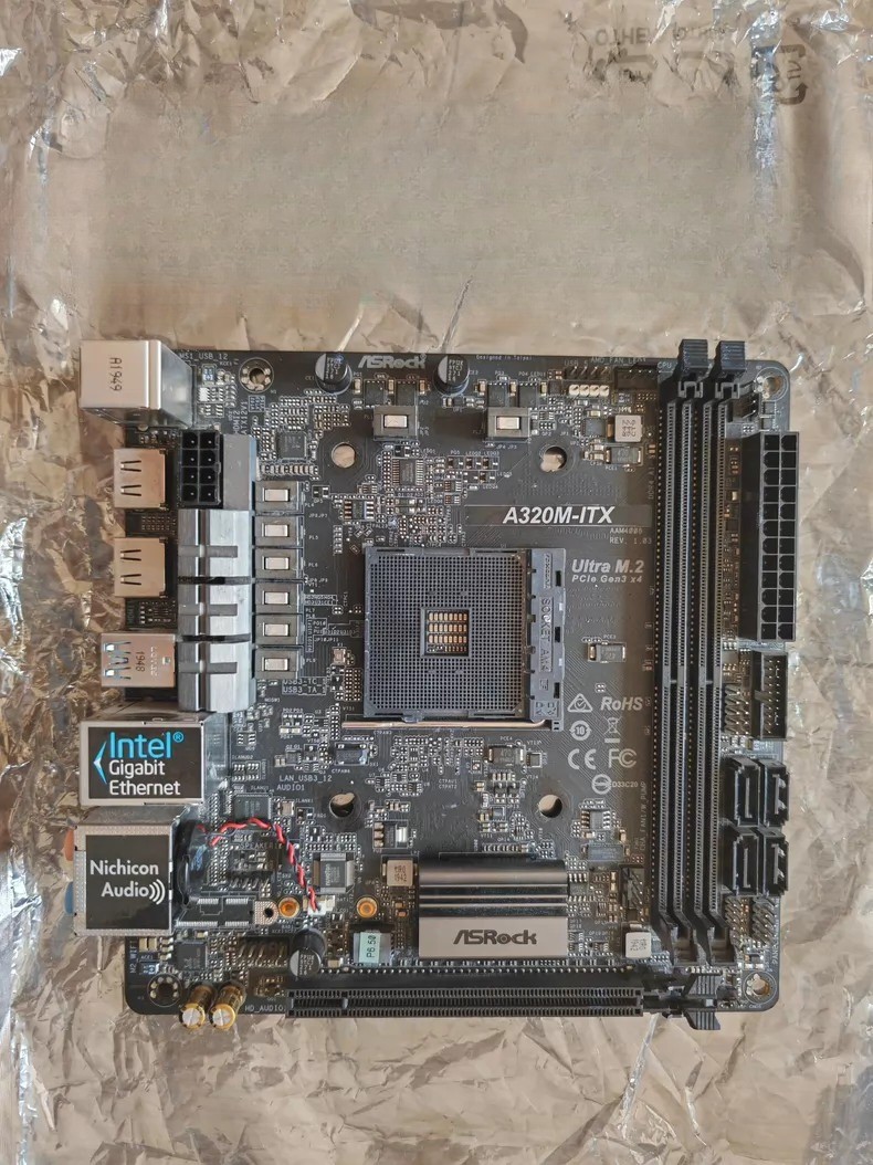 FOR ASROCK A320M-ITX AMD AM4 DDR4*2 32GB HDMI 1.4 Mini-ITX Motherboard Test OK