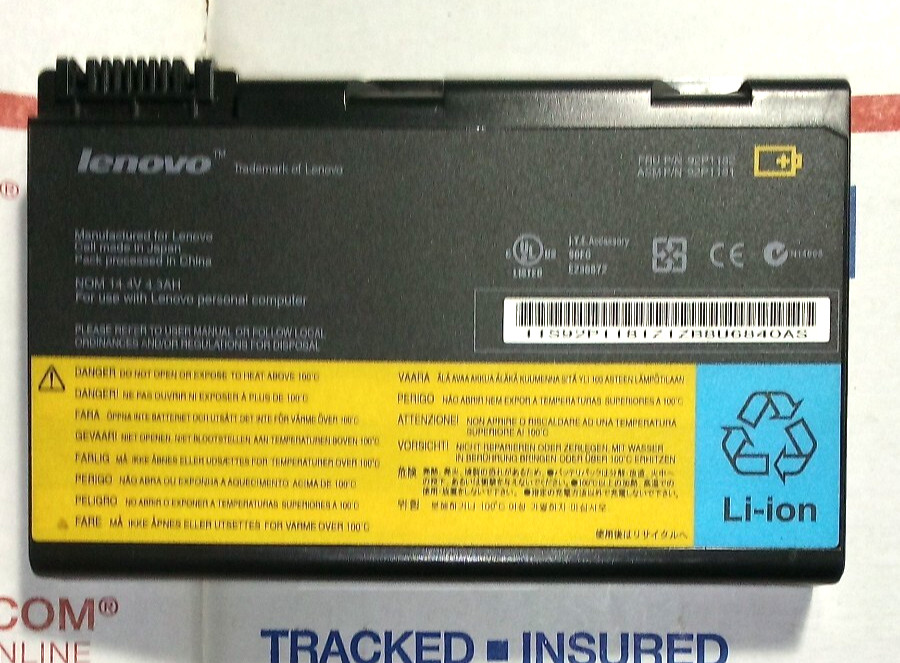 Genuine OEM Lenovo Thinkpad 3000 C100 Battery 92P1182 Not Working For Parts