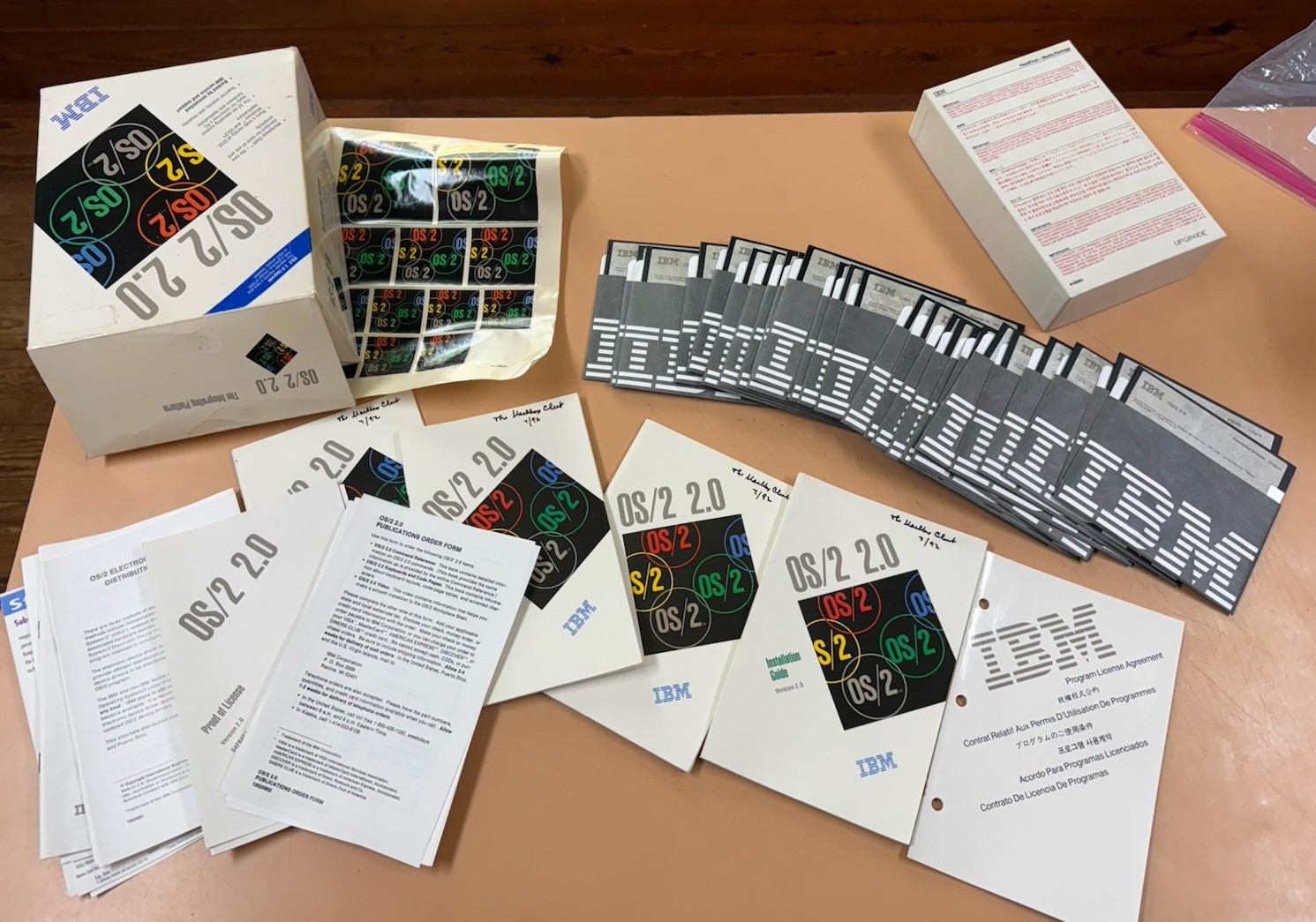 vintage IBM OS/2 2.0 (Operating System/2) Software on 3.5" Floppy Disks PC