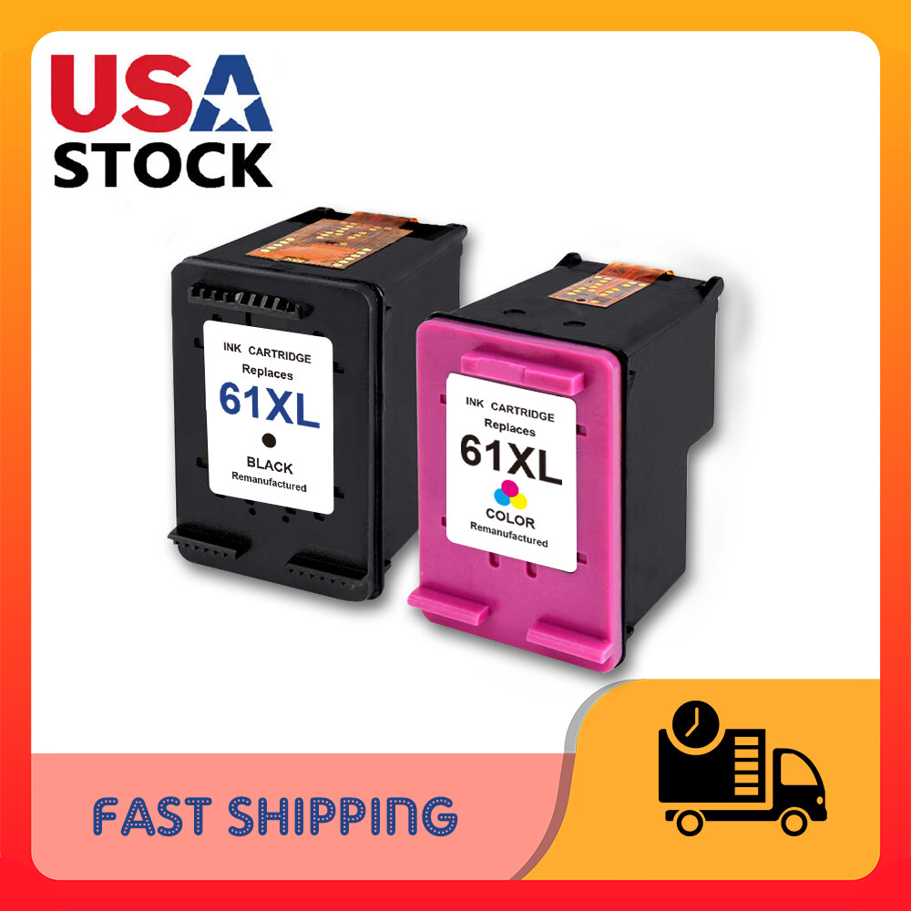 2PKs For HP 61XL Black & Color Ink Officejet 2620 4635 Envy 4503 5532 5539 .
