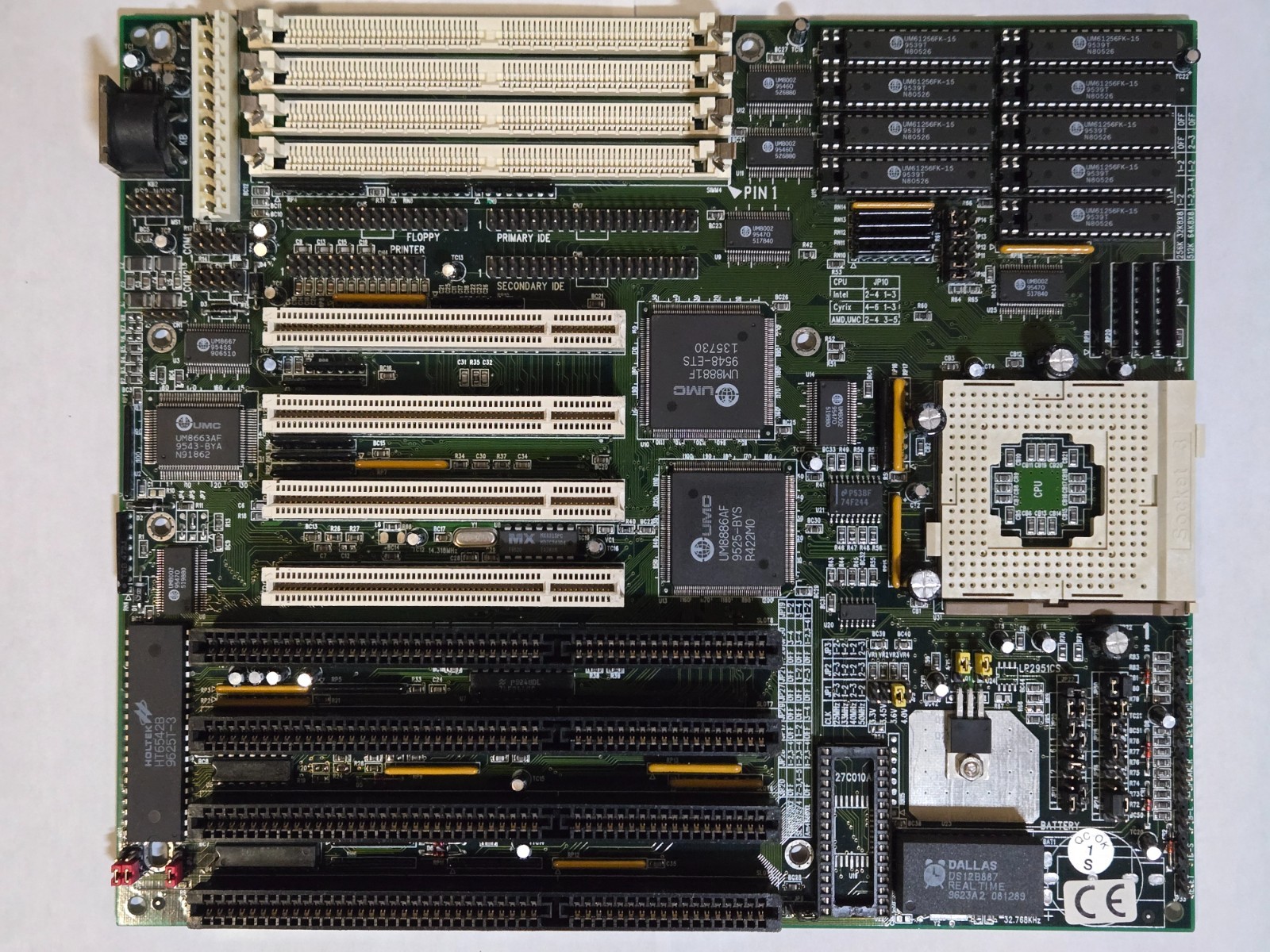 486 Socket 3 PCI Motherboard, HOT-433, Vintage Untested, Needs BIOS