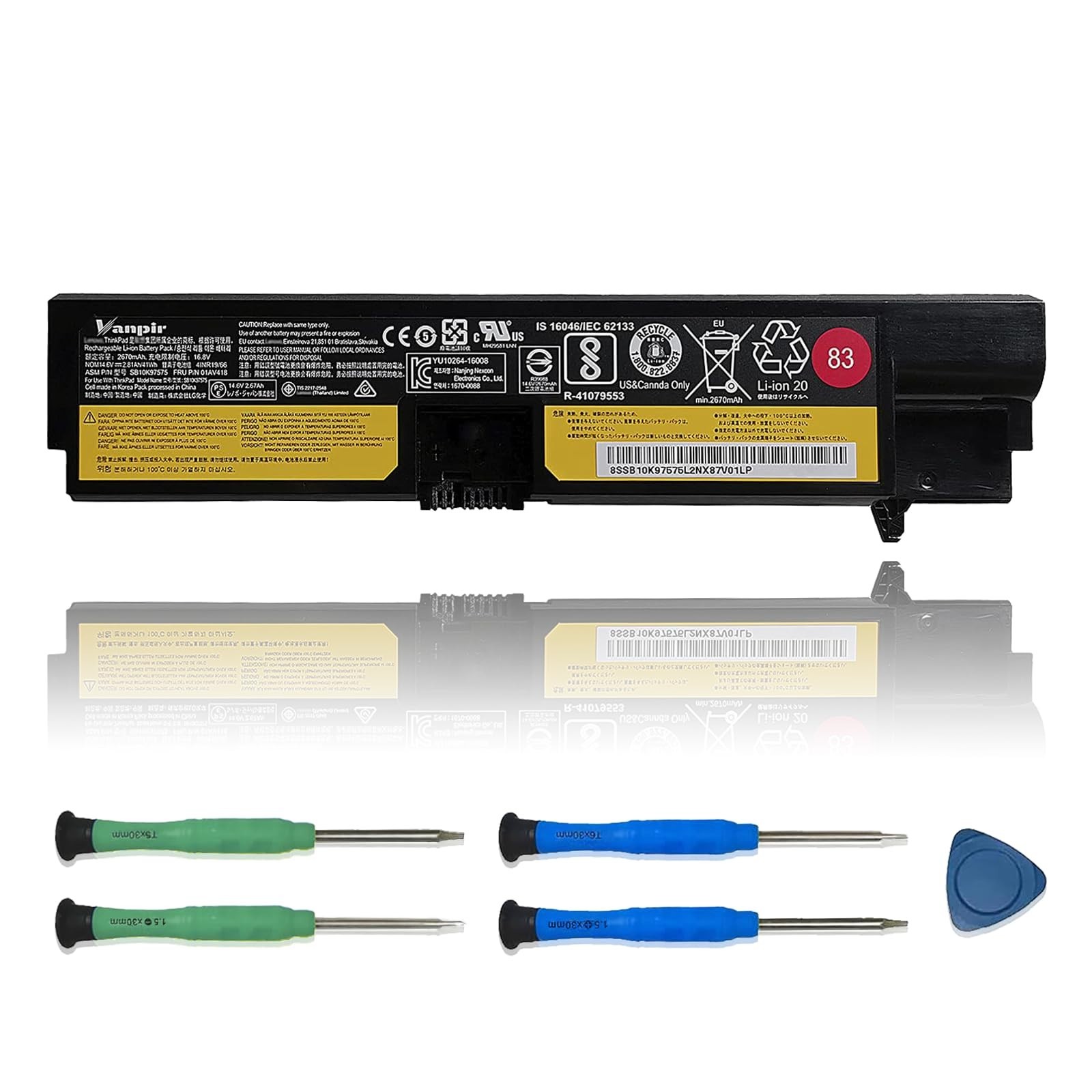 High-Performance Laptop Battery Replacement for Lenovo ThinkPad E570 E575 14.6V