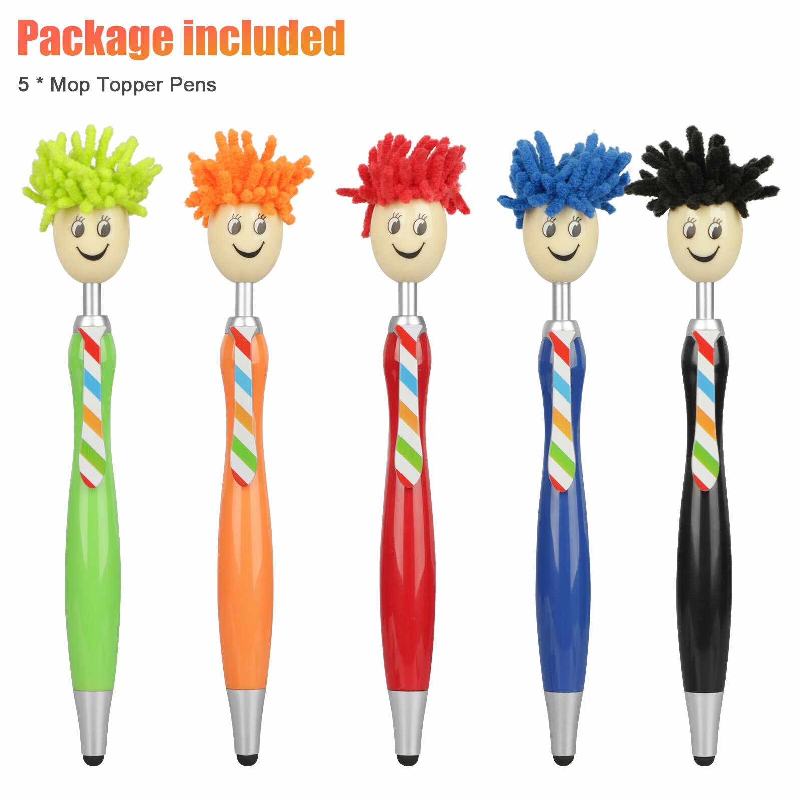 QTY 5 STYLUS PENS -MICROFIBER SCREEN/iPAD CLEANER FOR COMPUTERS