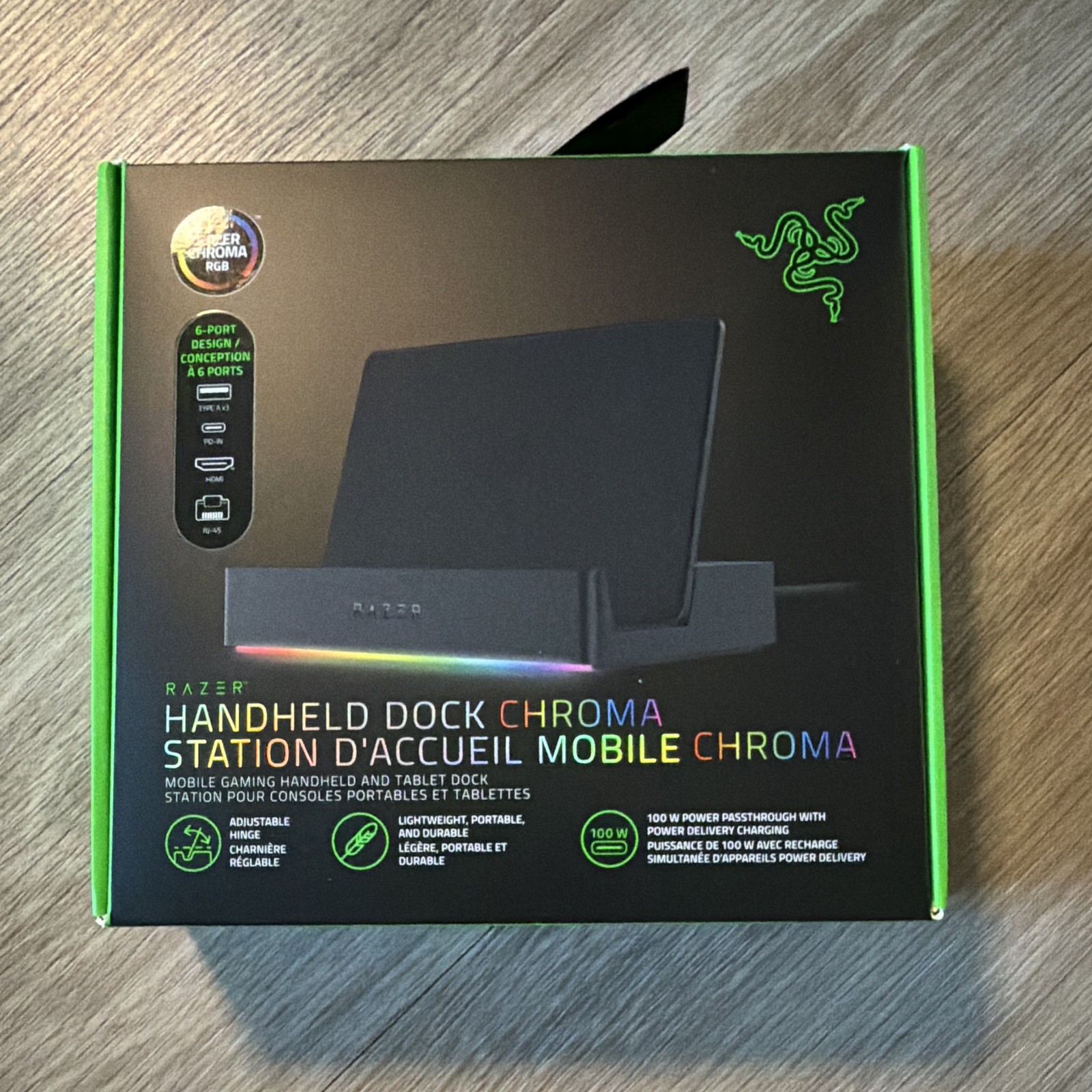 Razer Handheld Dock Chroma 6-Port USB-C HDMI USB 3.0 Dock RC21-02310100
