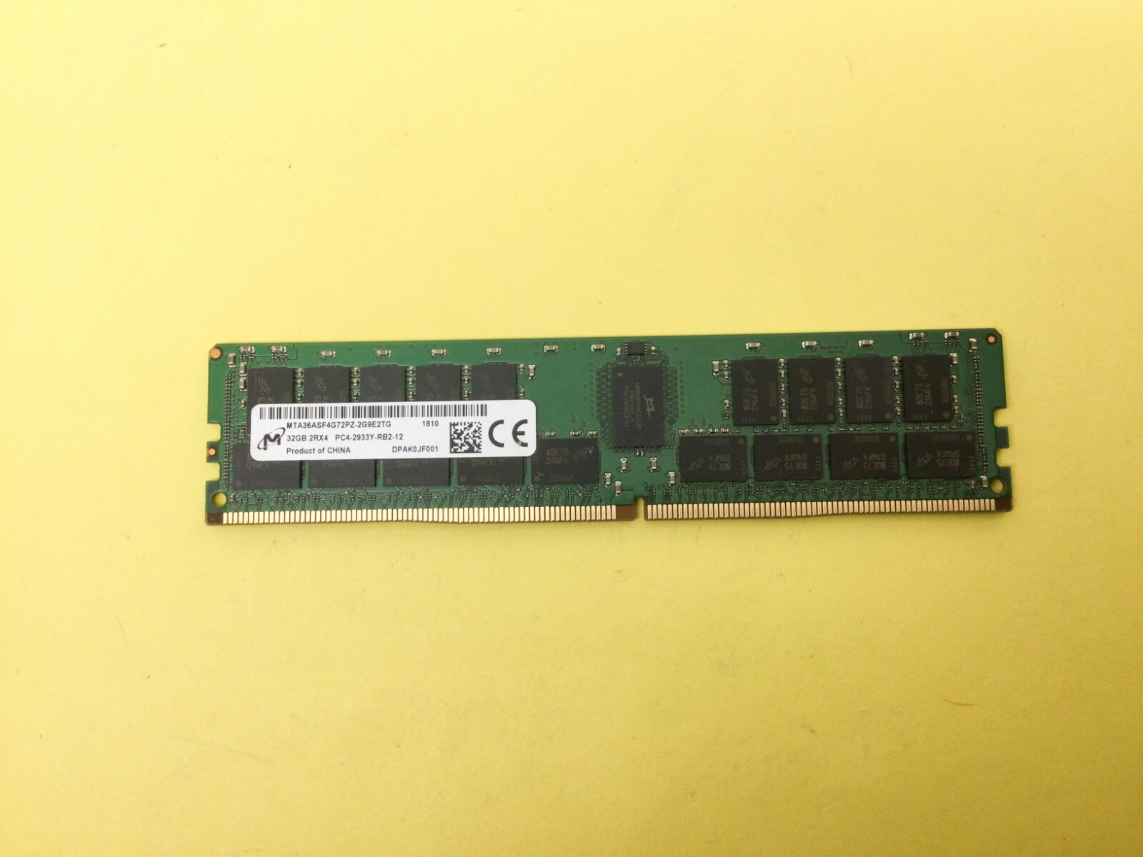MICRON 32GB (1X32GB) 2RX4 PC4-2933Y DDR4 SERVER MEMORY MTA36ASF4G72PZ-2G9E2