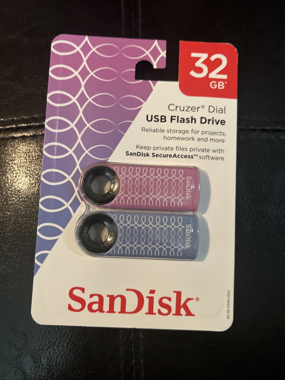 *NEW* Sandisk Cruzer Dial 32GB USB Flash Drive 2 pack  Stripes
