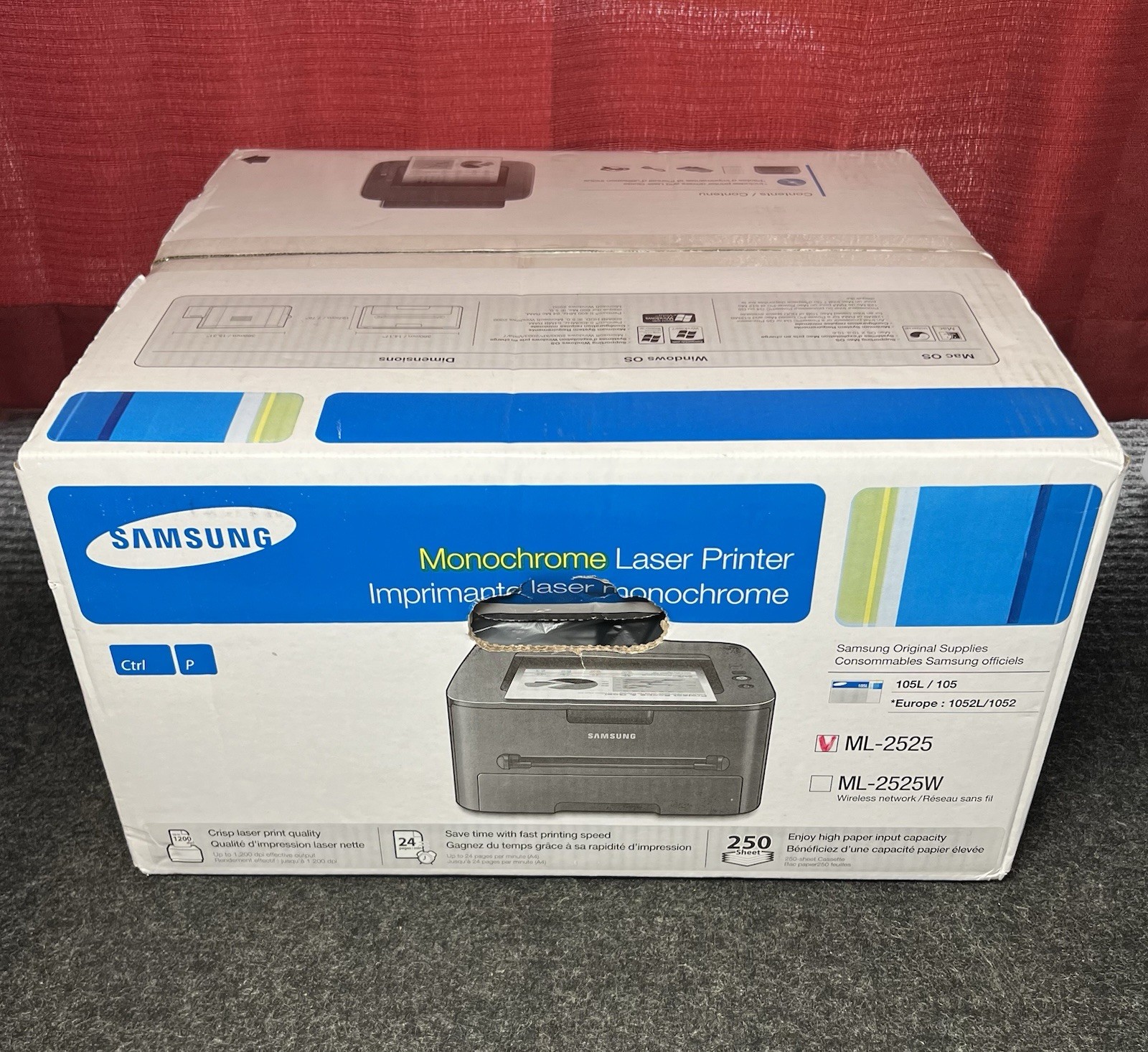 Samsung ML-2525 Monochrome Laser Printer High Capacity - NEW SEALED