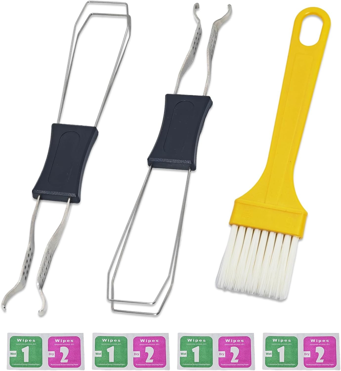 3 Keycap Puller Kit Keyboard Key Remover Switch Puller with Cleaning Brush
