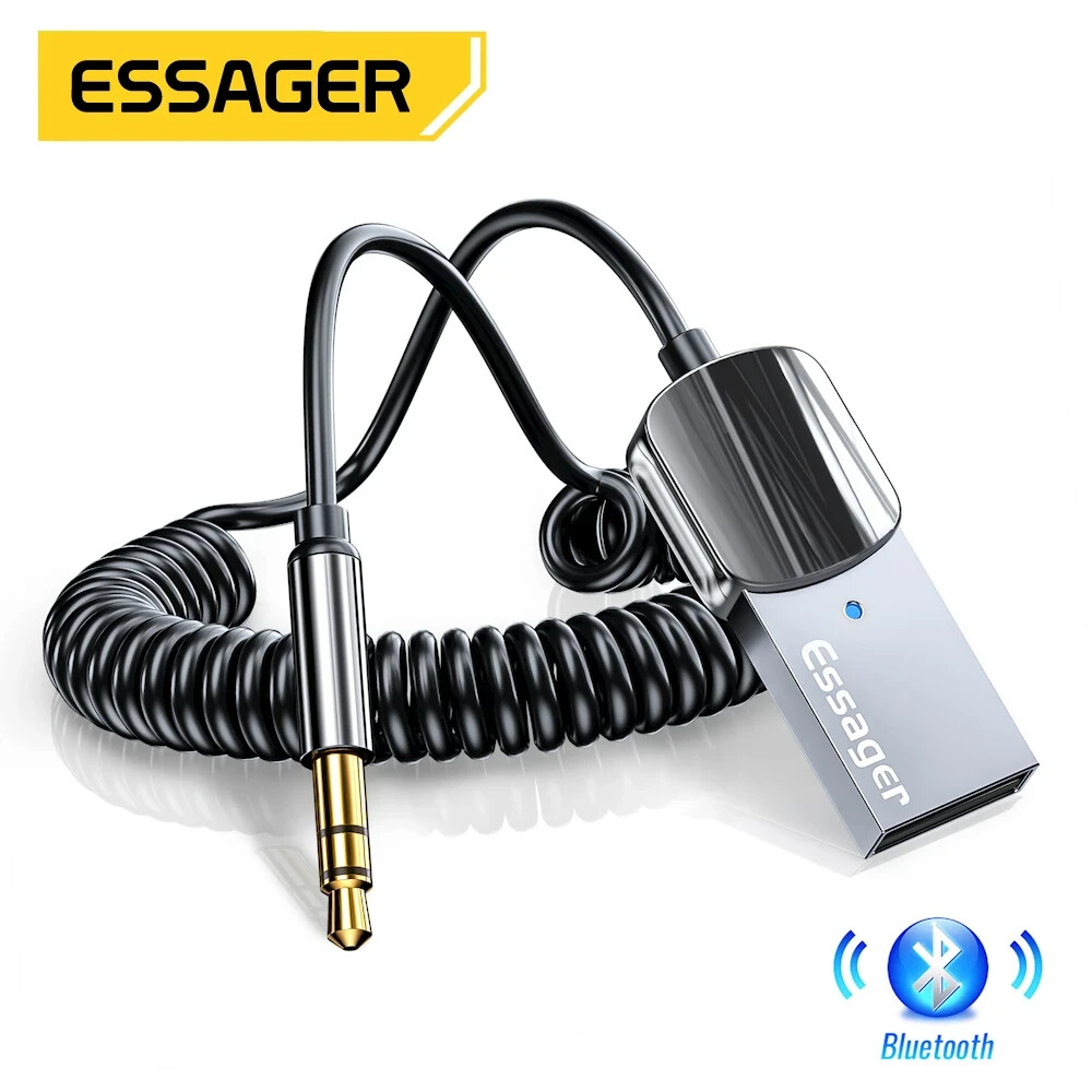 Essager Bluetooth Aux Adapter: USB to 3.5mm Car Audio Handsfree Kit