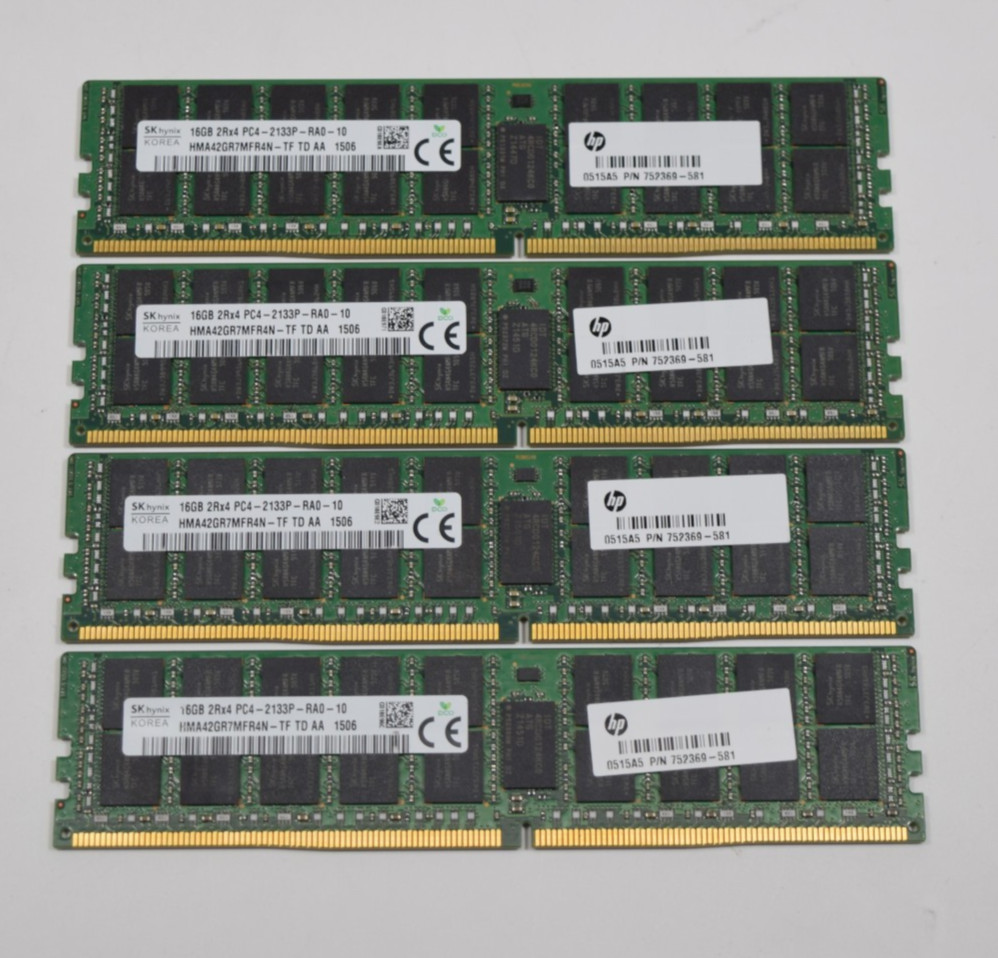 64GB SK Hynix (4x16GB) PC4-2133P-RA0-10 HMA42GR7MFR4N-TF SERVER RAM