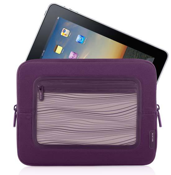 iPad Air 2 3 4 5 6 & 10.5" & iPad Pro 9.7" Belkin Sleeve Soft Pouch Case Purple