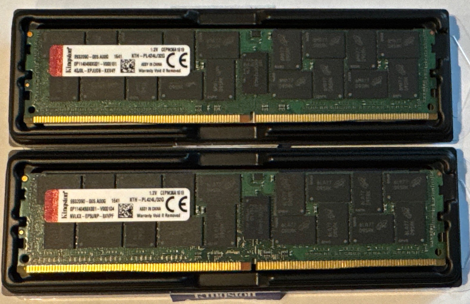 2 Pack (64 GB Total) - Brand New Kingston 32GB DDR4-2400 LRDIMM Server Memory