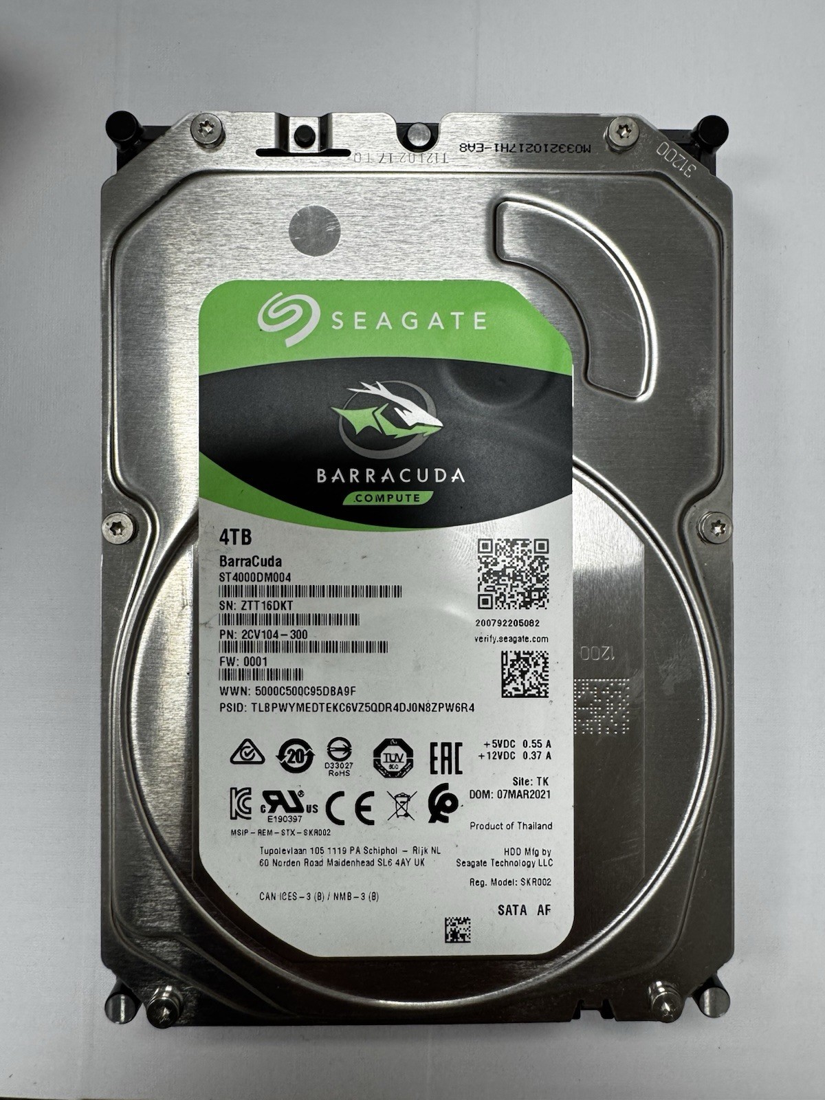 4TB Seagate BarraCuda ST4000DM004 SATA 3.5" 5400 RPM HDD TESTED & WORKING 