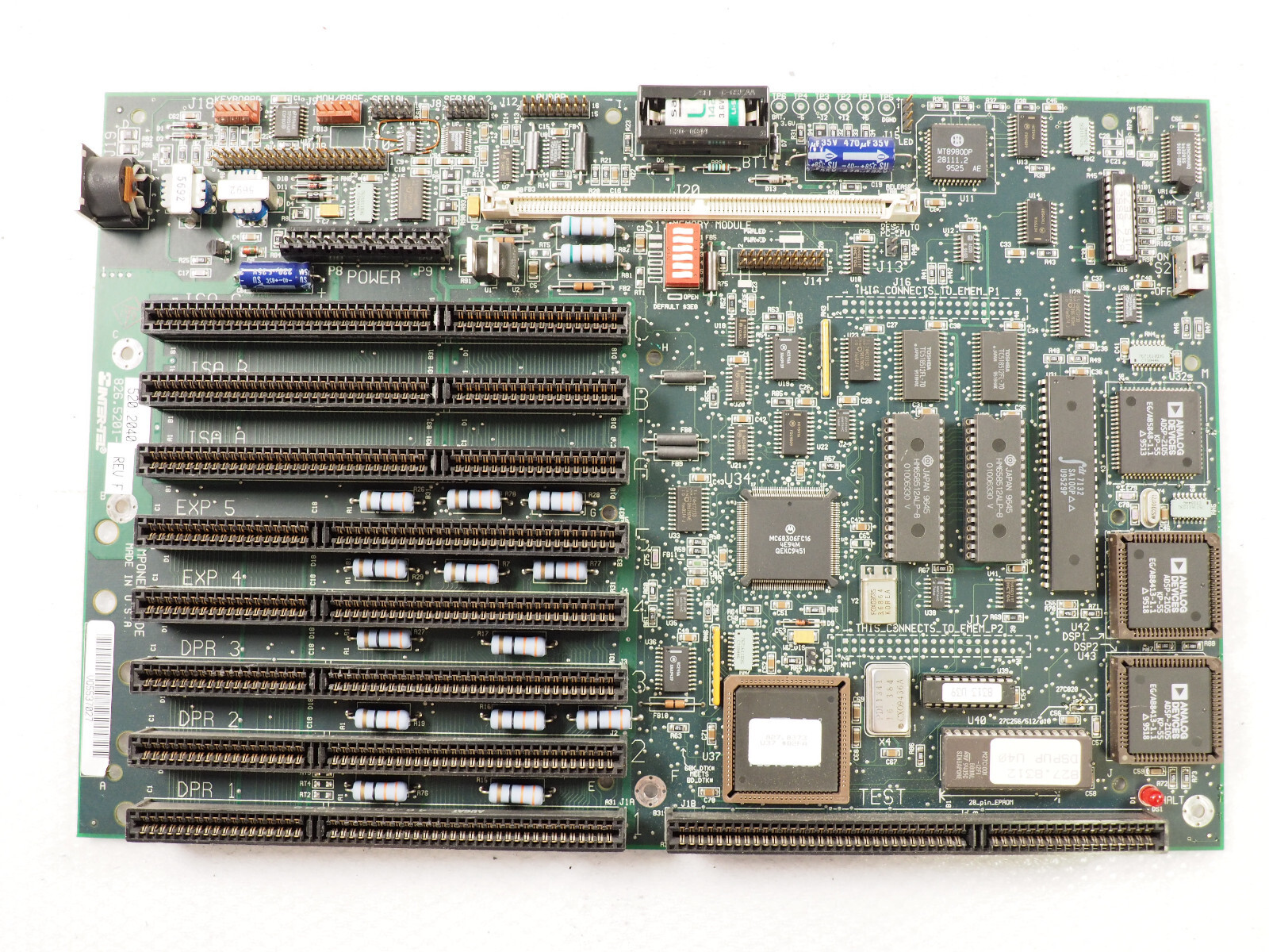 INTER-TEL 520.2040 826.5201 ISA Backplane Board Card