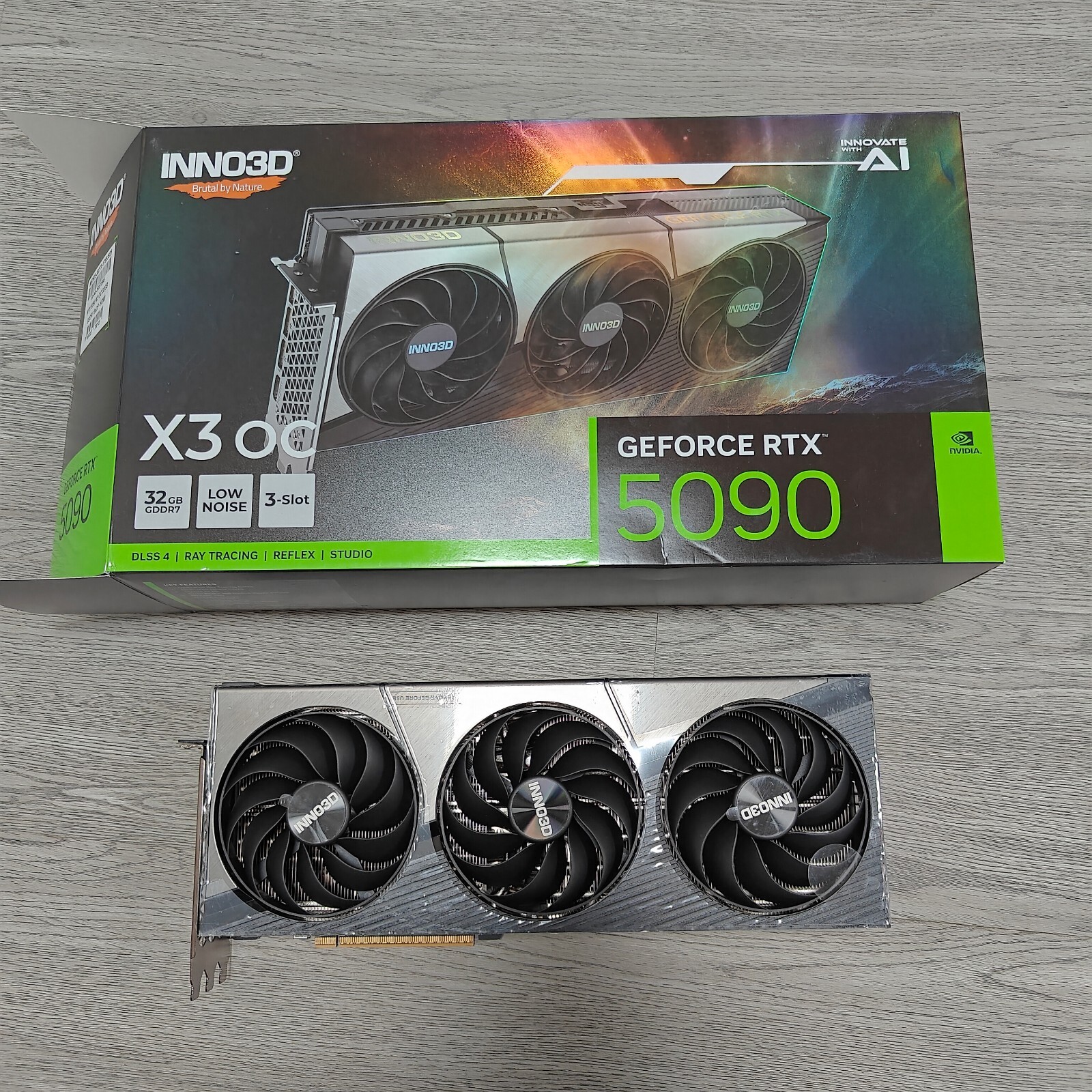 INNO3D RTX 5090 X3 OC GPU No Core & VRAM, for parts (ship From HongKong)