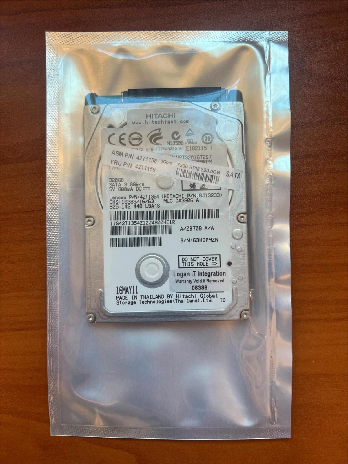 Hitachi HTS723232A7A364 320GB 2.5" SATA II Laptop Hard Drive 42T1354
