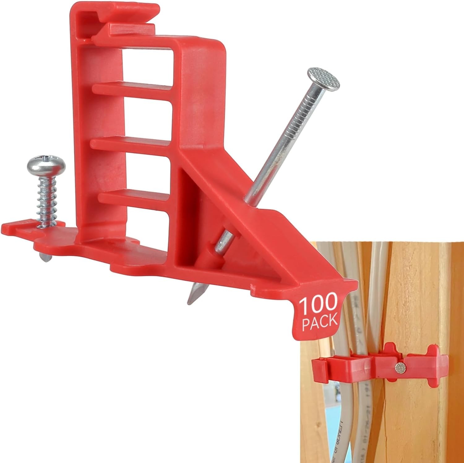 Multi Cable Staples for Romex Clips Plastic Electrical Wire Stackers Secures Ro