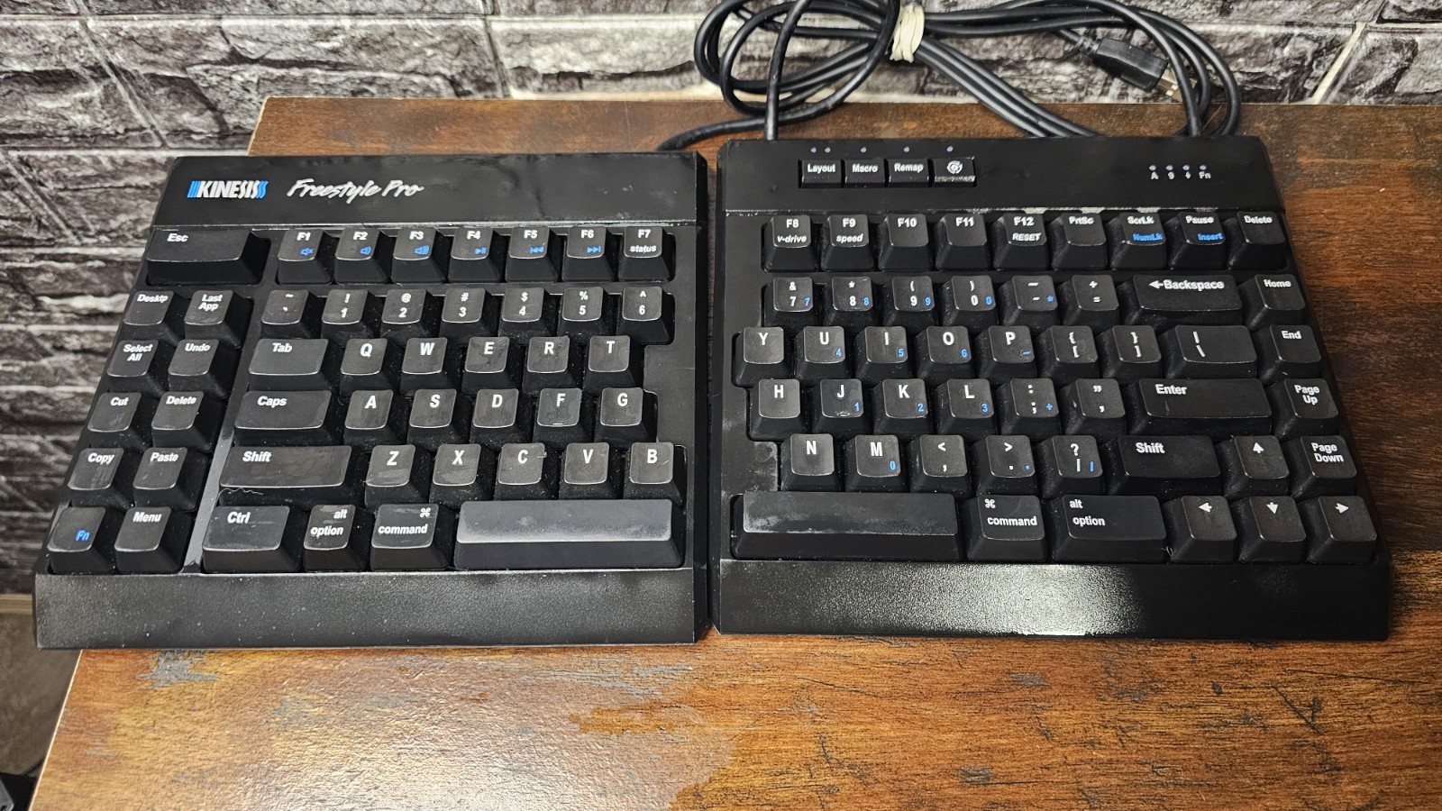 Kinesis Freestyle Pro Red Quiet Ergonomic Keyboard KB900 - No Stands/Attachments