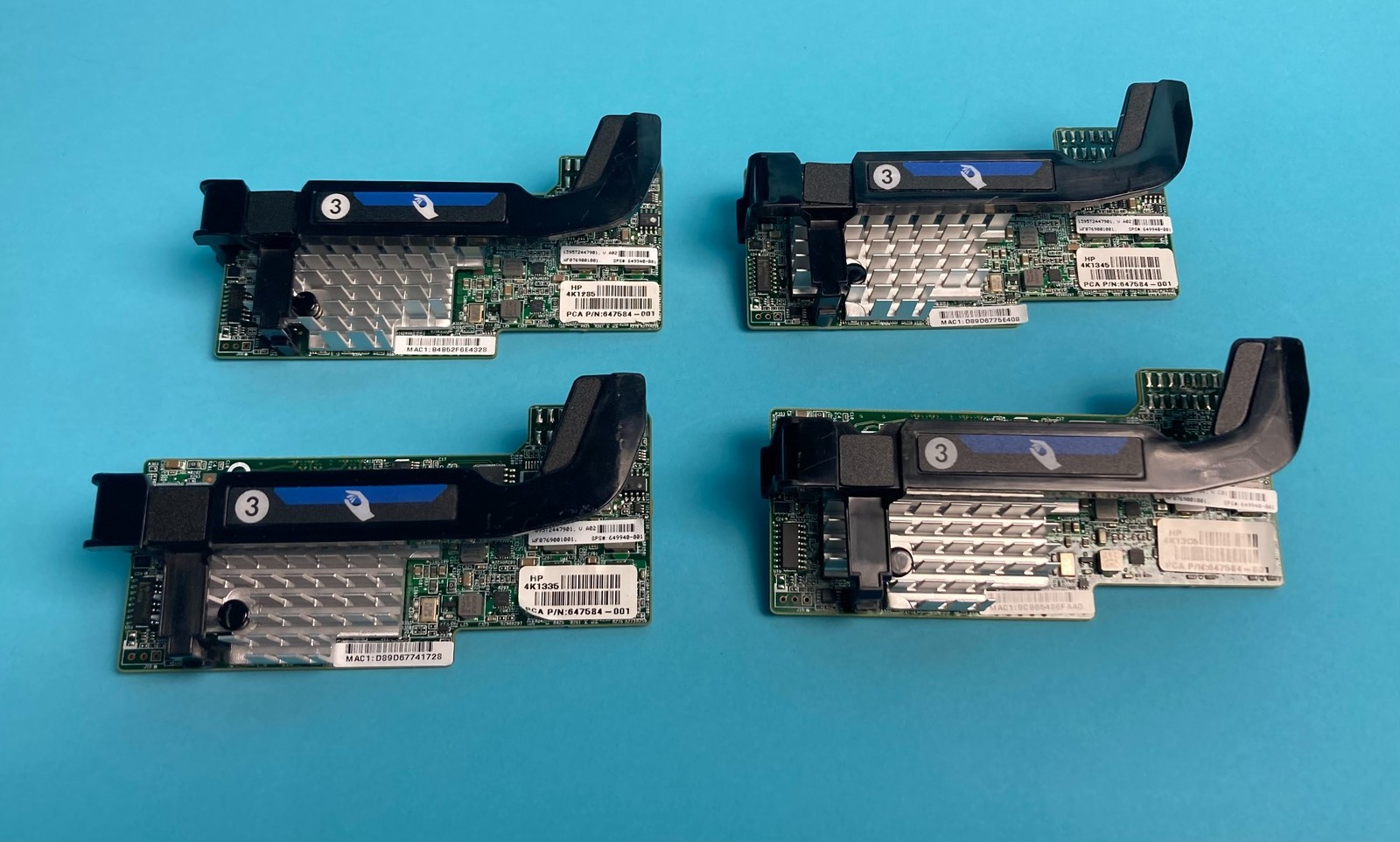 LOT OF 4 HPE 647584-001 FLEXFABRIC DUAL PORT ADAPTERS:  10gb |010-7144352