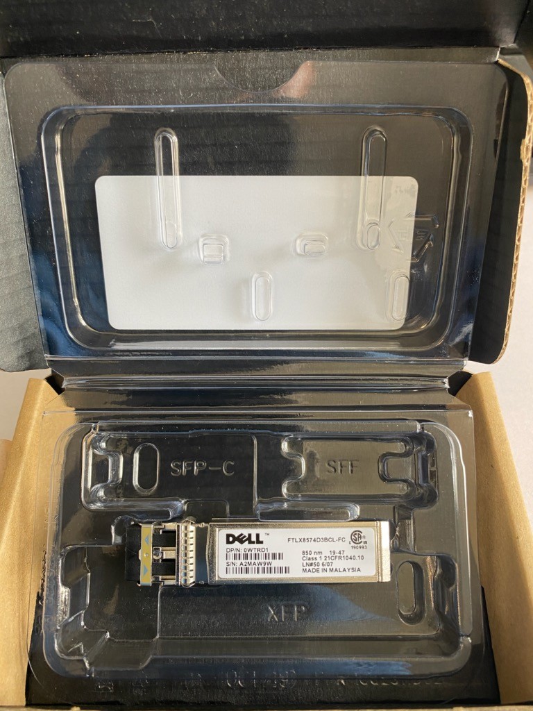 DELL WTRD1 SFP-10G-SR 10GB TRANSCEIVER (FTLX8574D3BCL-FC)