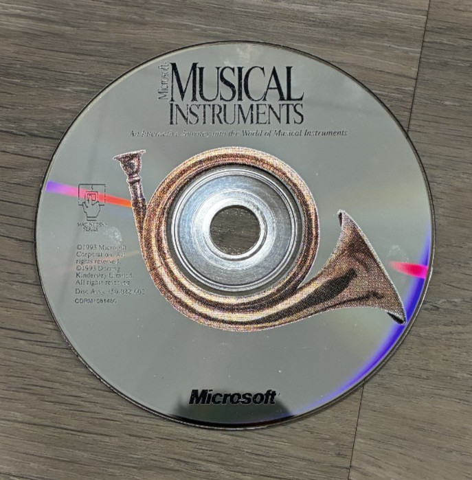 Microsoft Musical Instruments vintage CD software