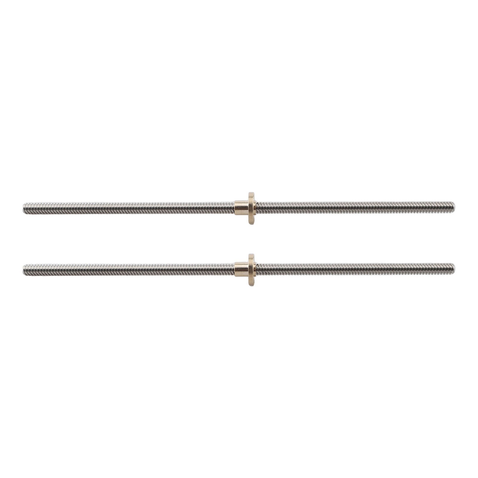 2pcs 300mm Stainless Steel Threaded Spindle with Brass Nut for T8 Compatibility