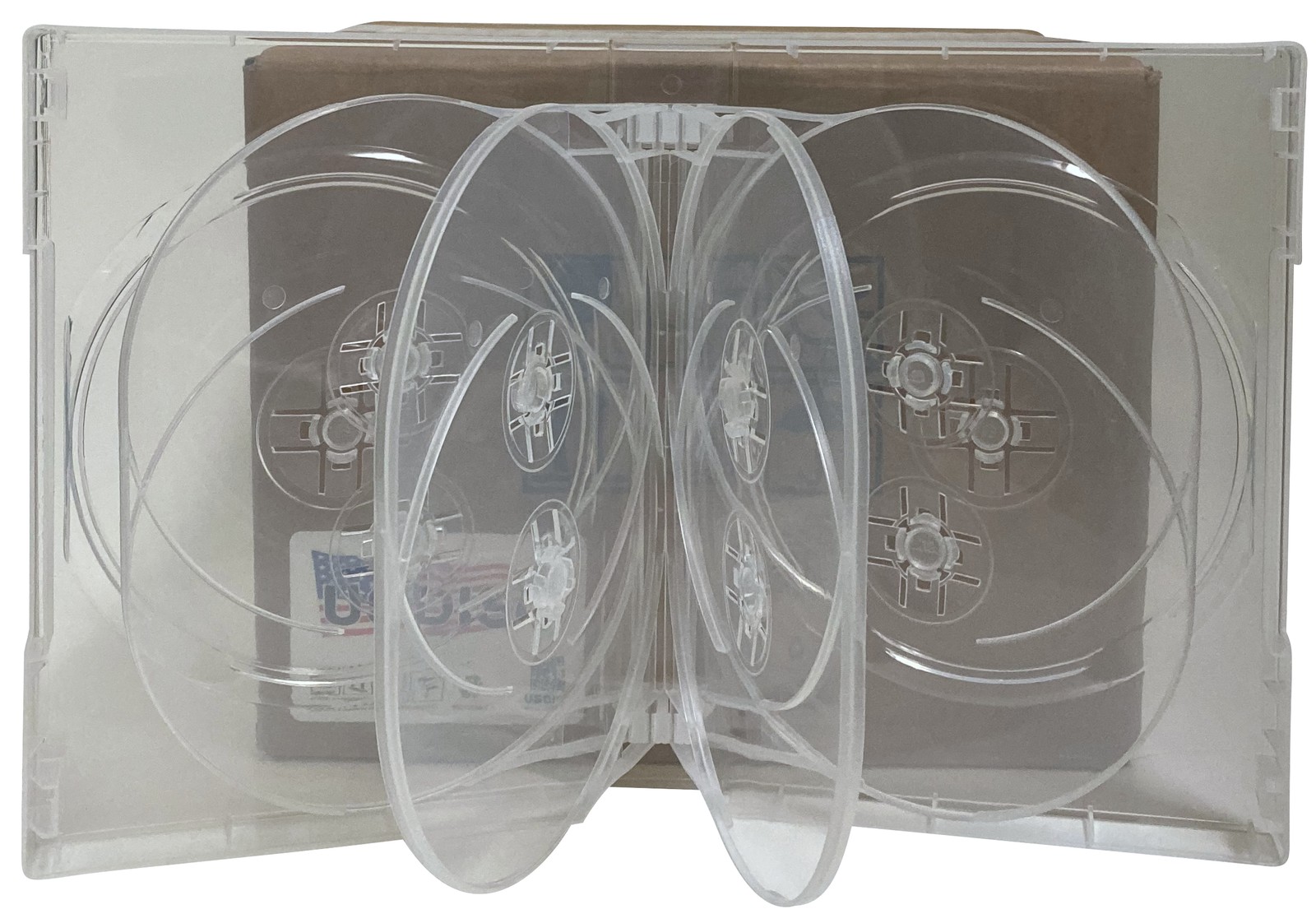 USDISC DVD Cases Chubby 33mm Economy, Decuple 10 Disc (Clear) Lot