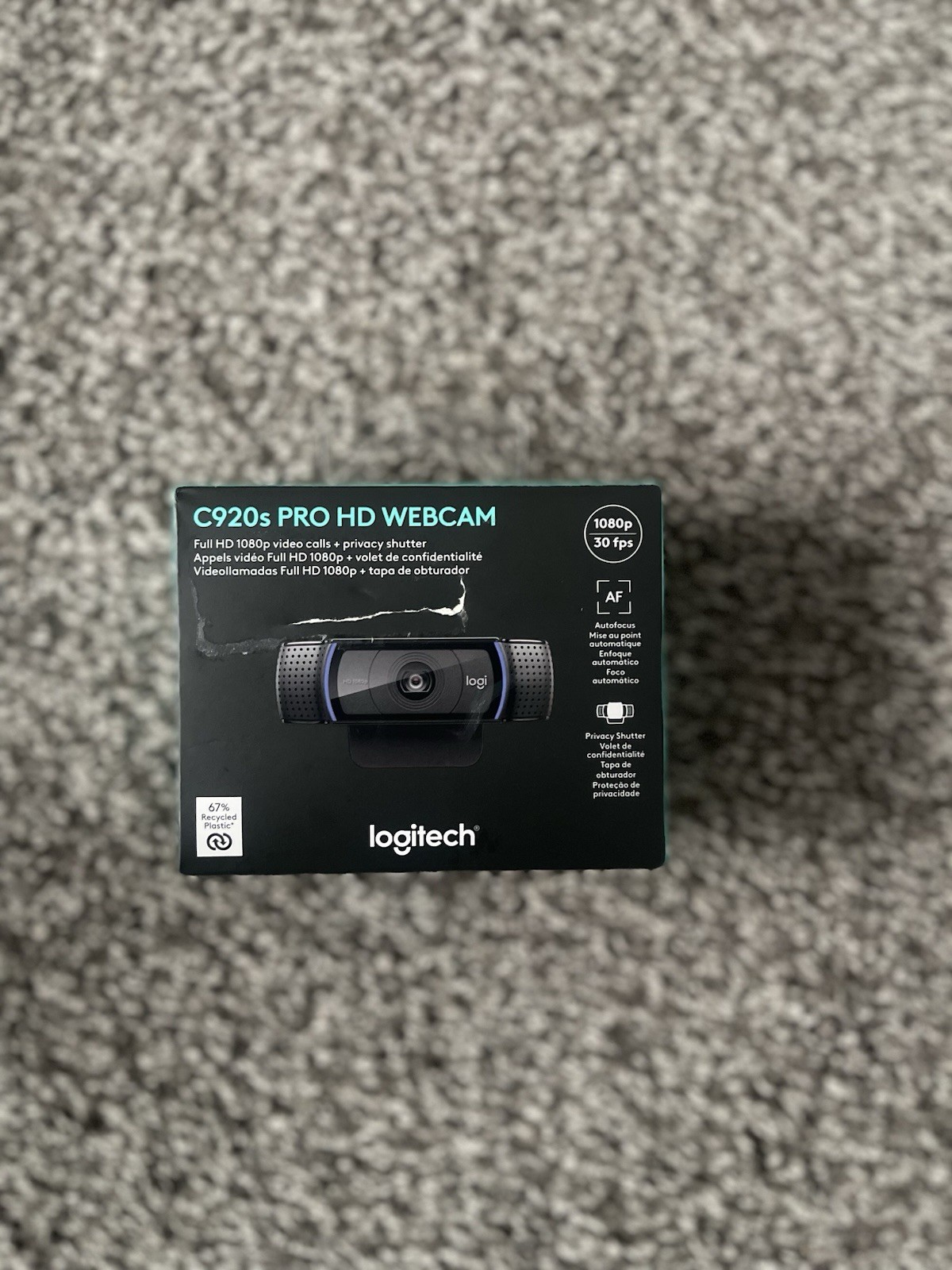 LOGITECH C920s PRO HD WEBCAM - Black, 1080P/30FPS