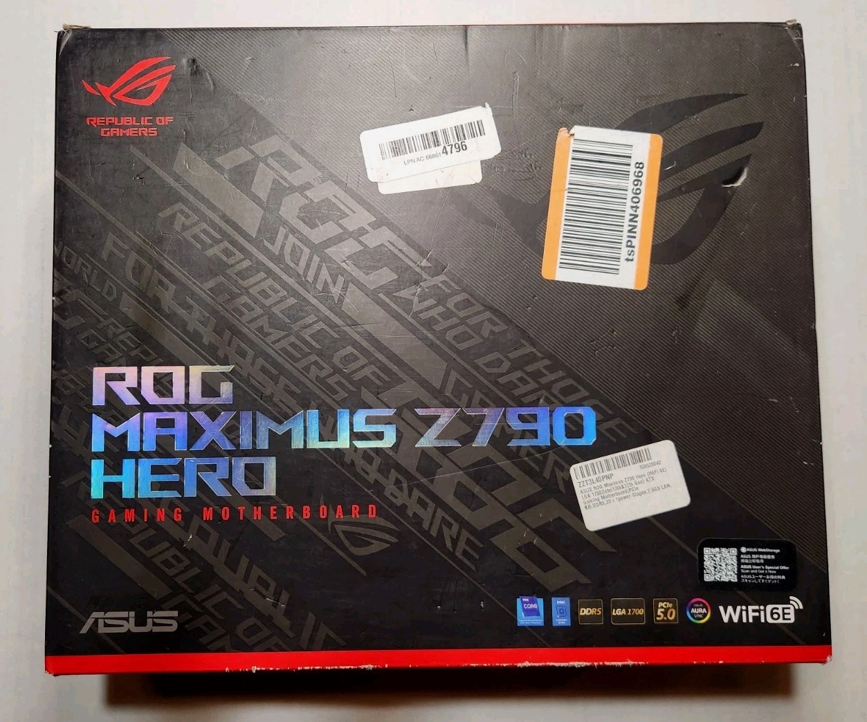 ASUS ROG Maximus Z790 Hero Gaming WiFi LGA 1700 ATX Intel Motherboard w/ Box