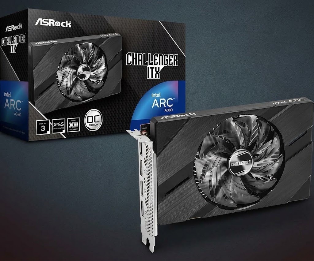 ASRock Intel Arc A380 Challenger ITX OC 6GB GDDR6