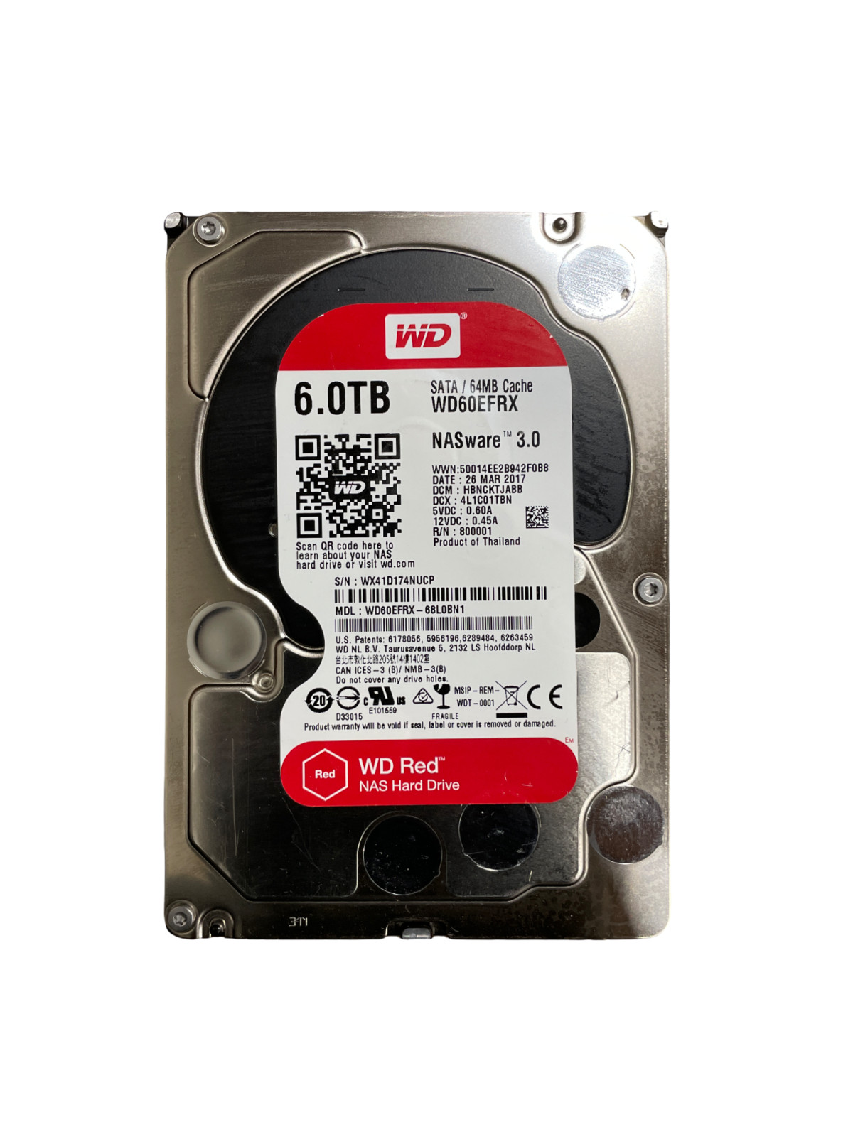 Western Digital Red 6TB 64MB Cache 3.5" SATAIII WD60EFRX  #26