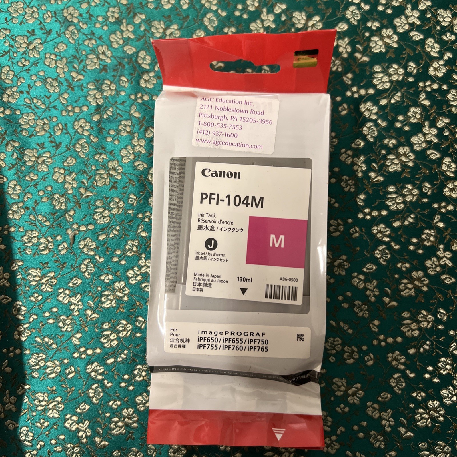 Canon PFI-104M 3631B001 Magenta Genuine Ink Cartridge iPF 650 655 750 EXP 2018
