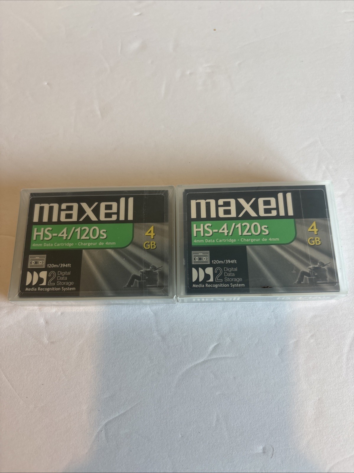 Lot Of 2 Maxell HS-4/120s Helical Scan 4mm Data Cartridge - New Open Box