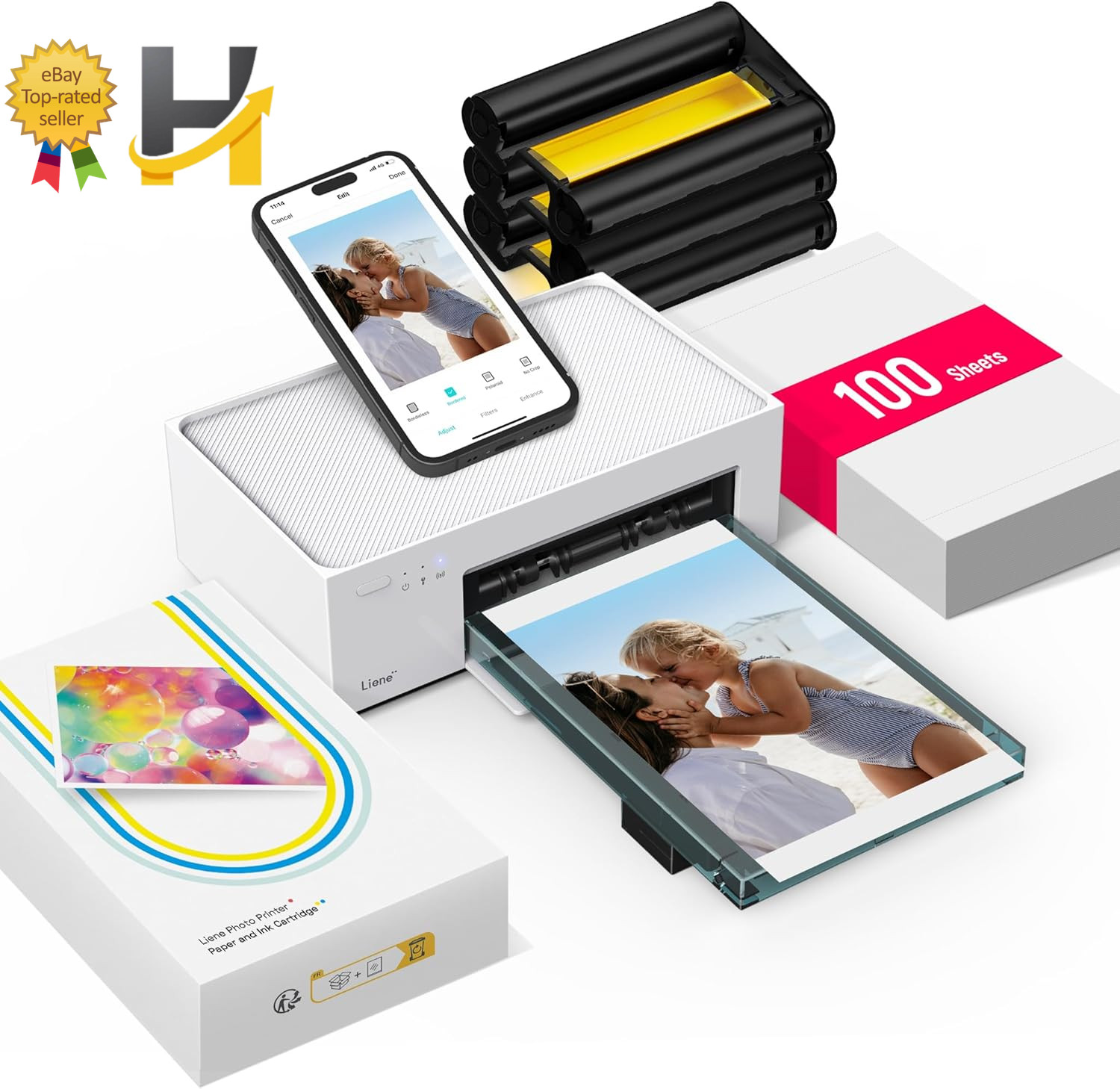 4x6 Photo Printer WiFi Portable Phone Printer 100 Sheets  USA