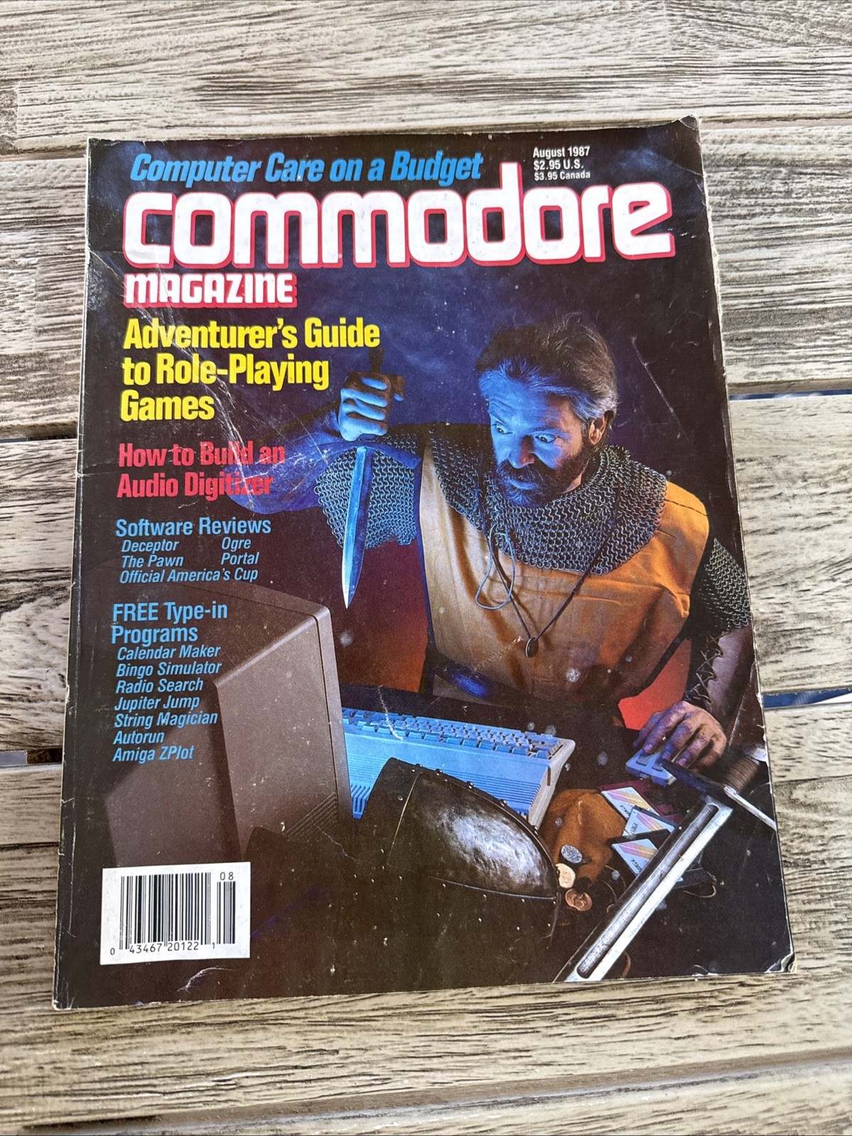 Commodore Magazine August 1987 (64) Atari Sega Nintendo PC Some Wear SMOKE FREE
