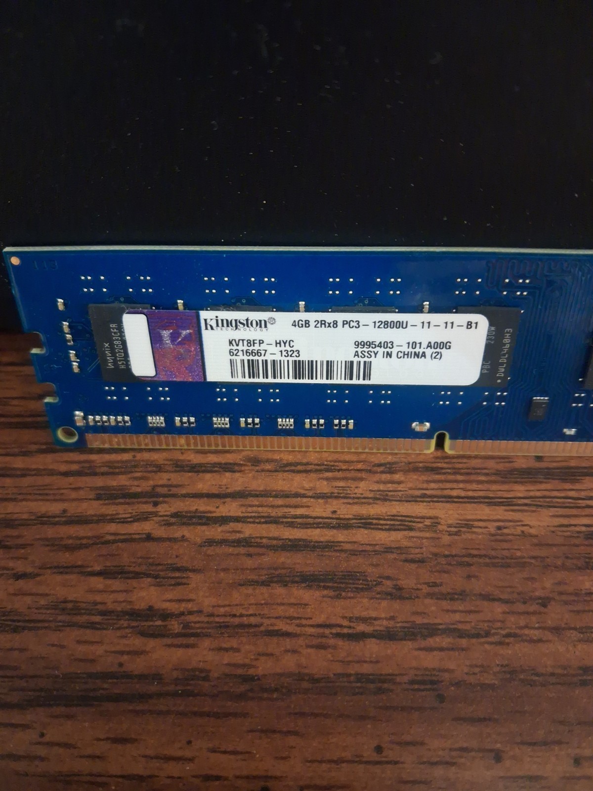 Kingston 4GB 2Rx8 PC3 - 12800U-11-11-B1 Memory RAM