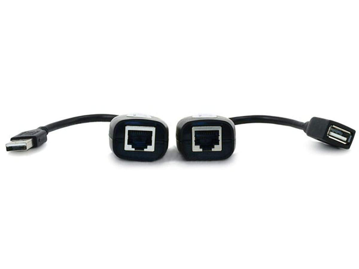Monoprice USB Extender 150ft Over Cat5 Cat6 Black Adapter for USB 1.0 1.1