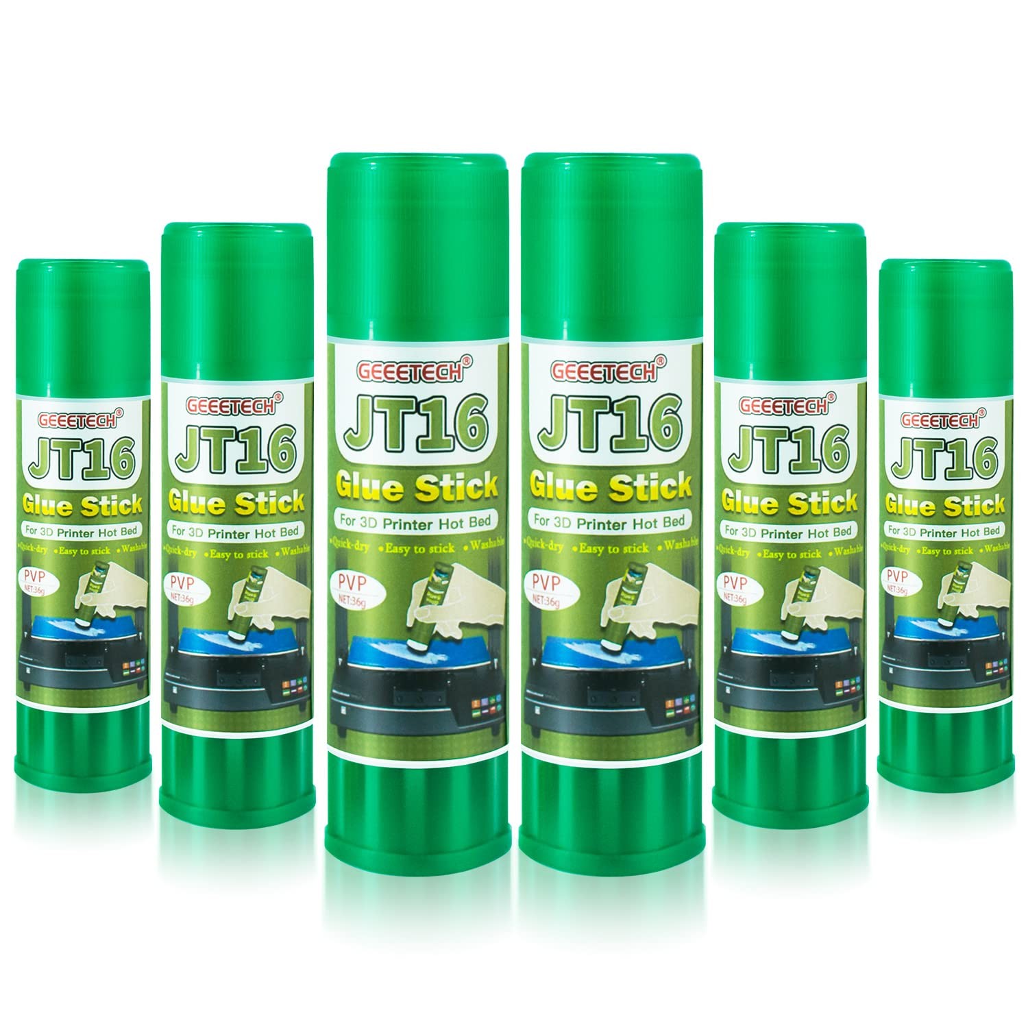 Geeetech 3D Printer Glue Sticks 6 Pack, Bed Adhesive for Hot 6 PC 