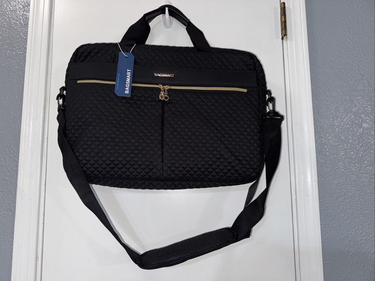 Bagsmart Large Laptop Tote Bag Women’s Black Briefcase Computer Case 17”